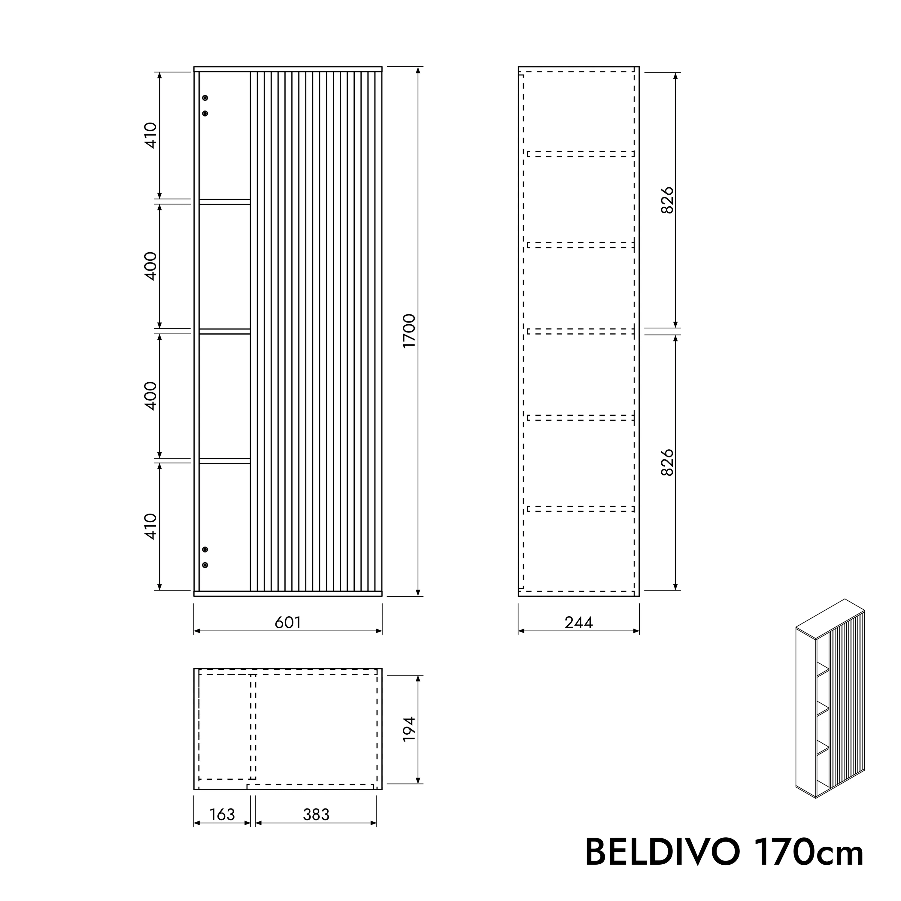 Bademøbel sæt BELDIVO 120 cm - Image 81
