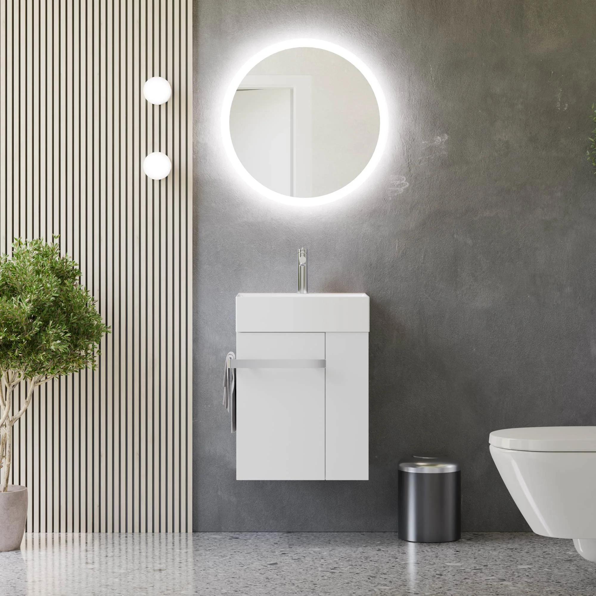 Bademøbelsæt COMPACT 45 cm med håndvask - Image 8