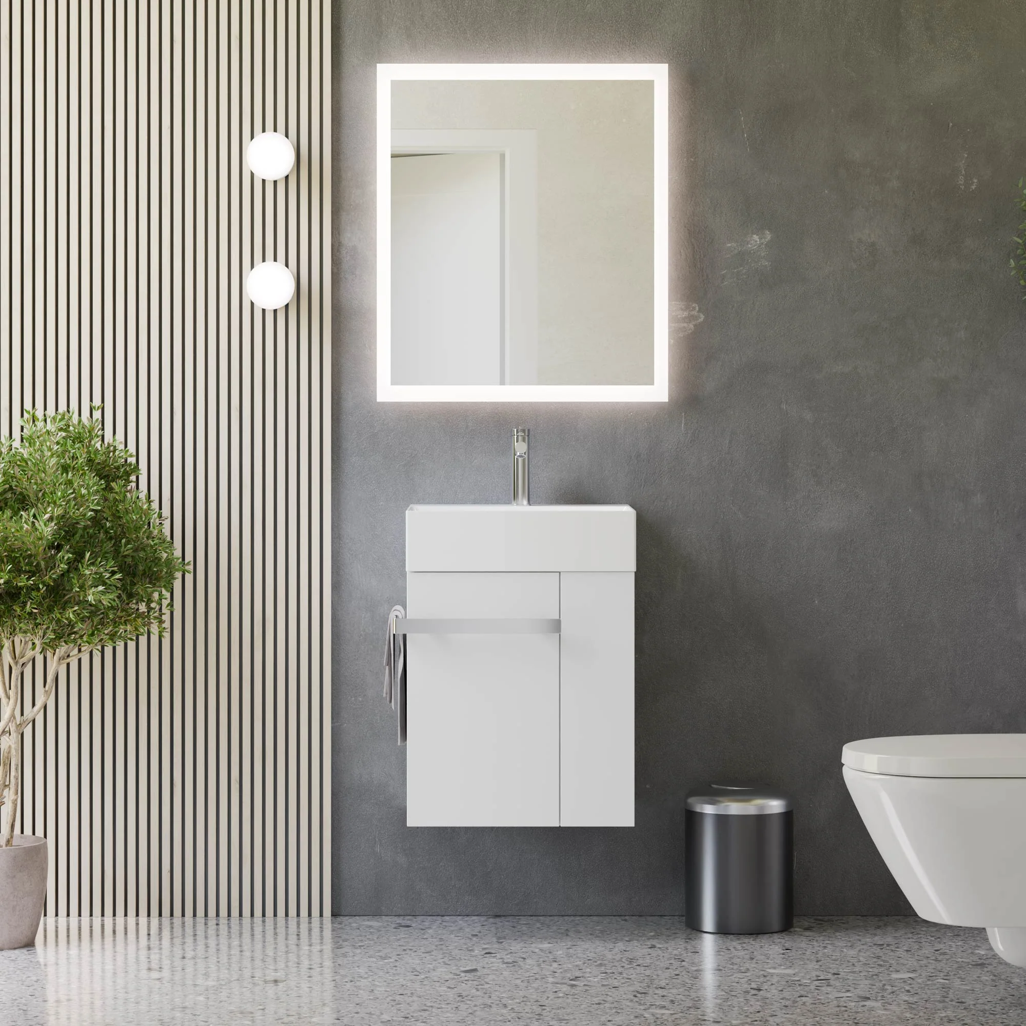Bademøbelsæt COMPACT 45 cm med håndvask - Image 9