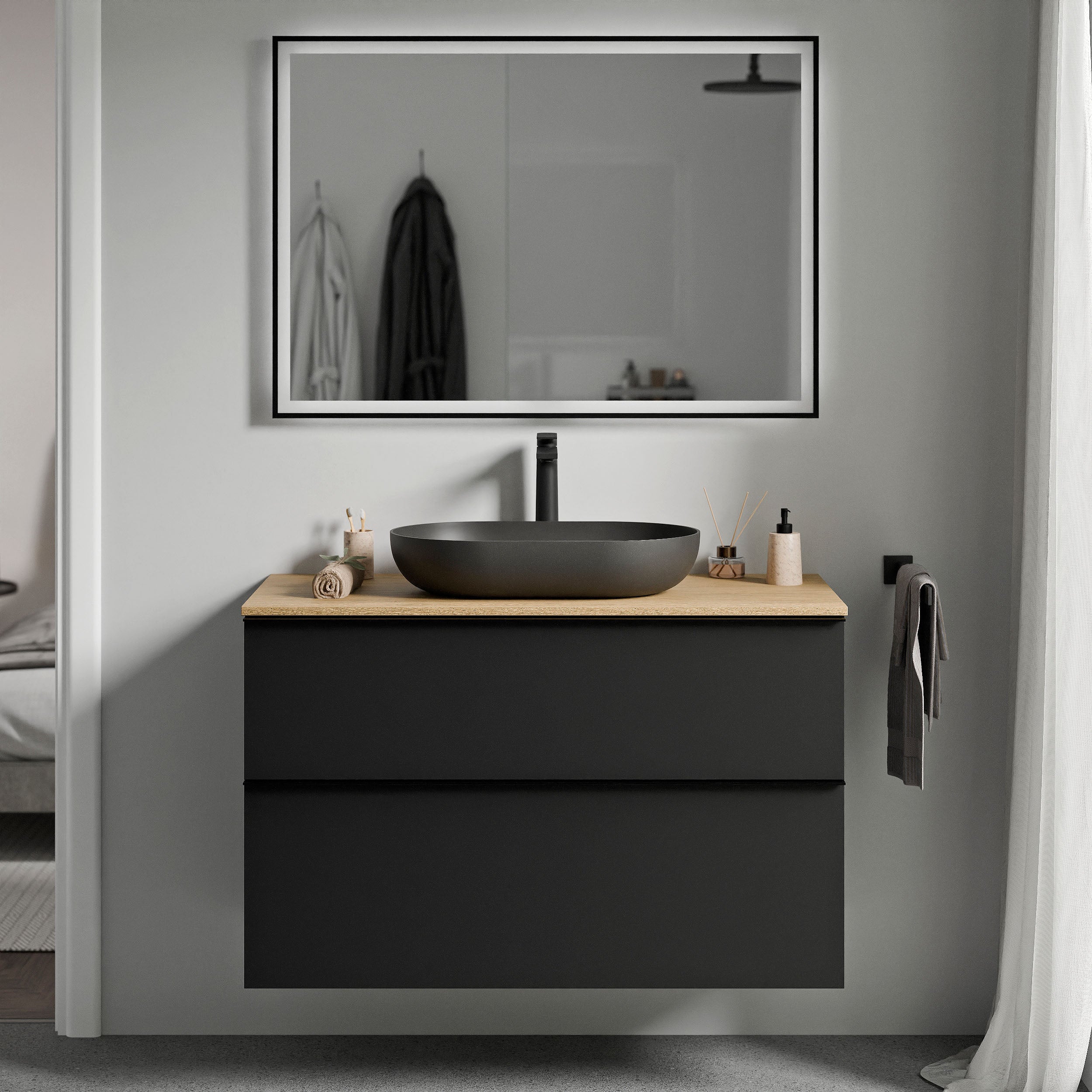 Badeværelsesmøbel underskab LAVOA 100 cm - Image 33