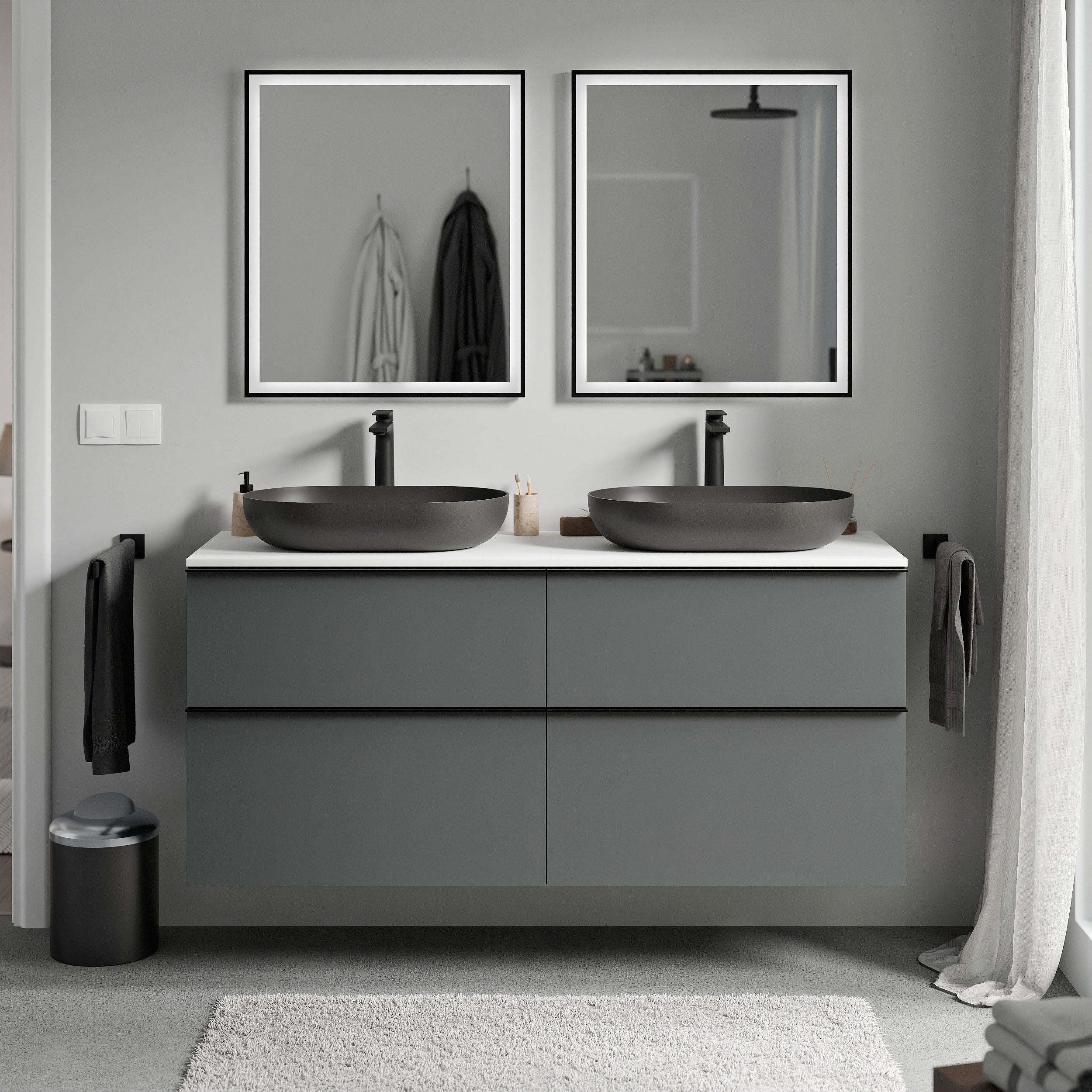 Badeværelsesmøbel underskab LAVOA 120 cm - Image 13