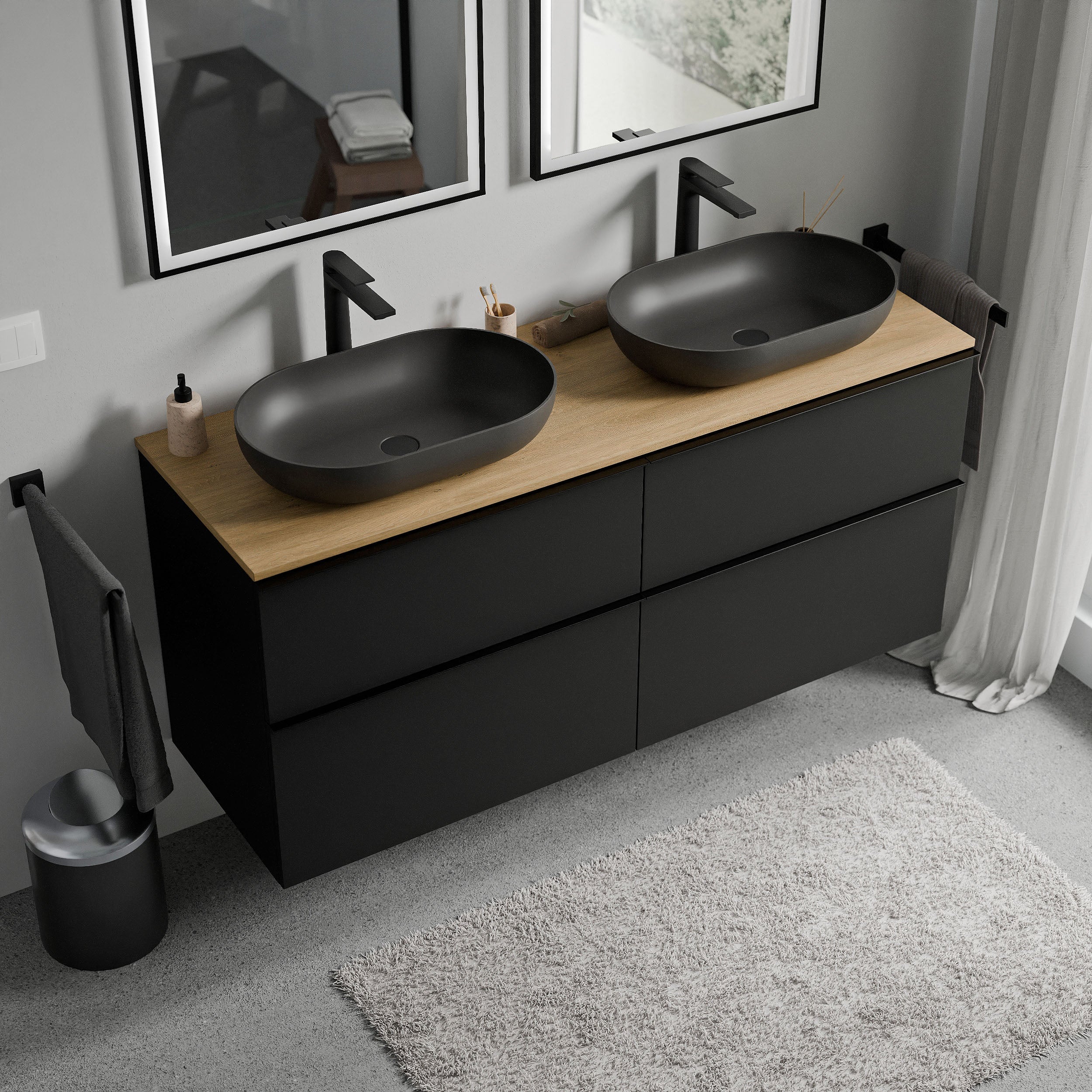 Badeværelsesmøbel underskab LAVOA 120 cm - Image 59