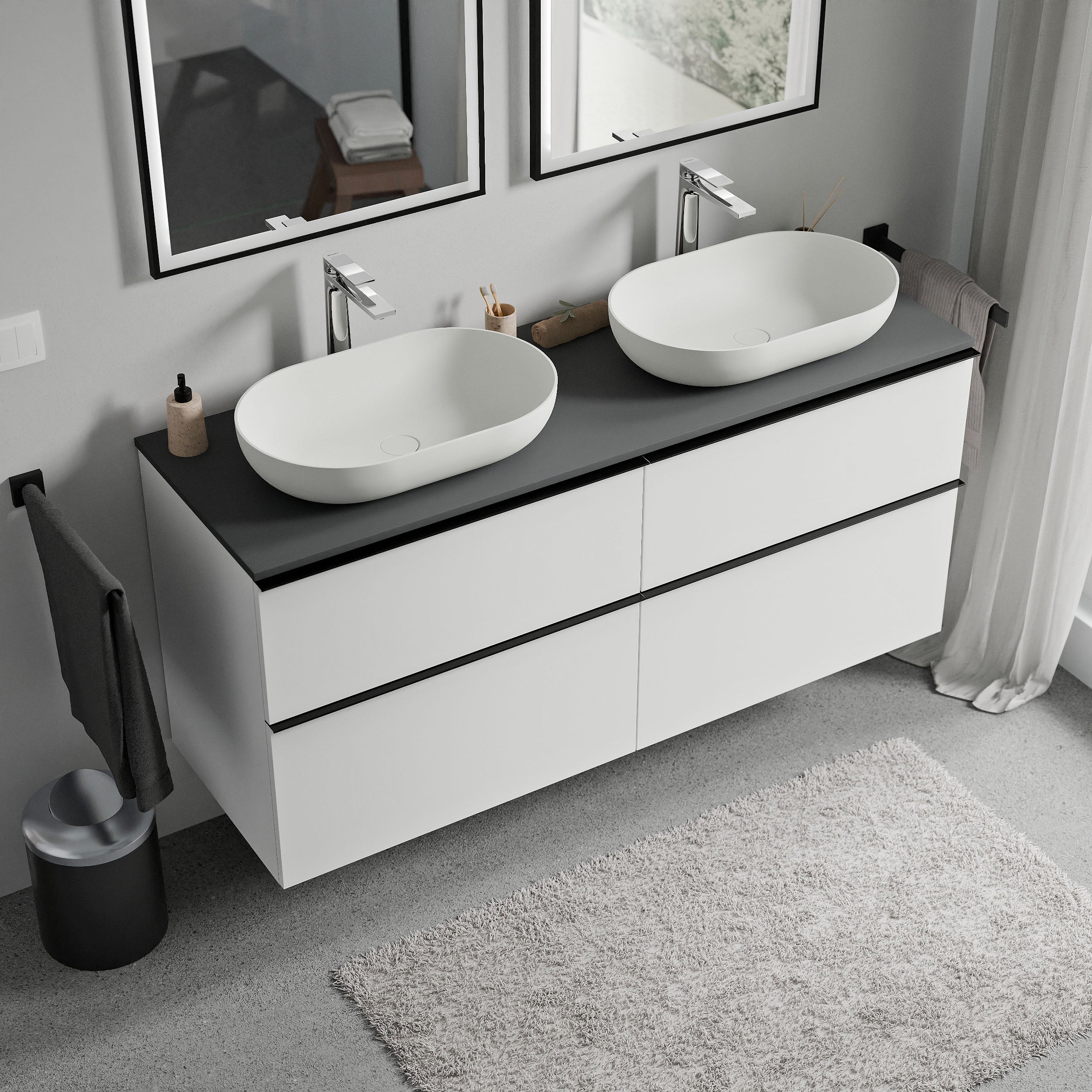 Badeværelsesmøbel underskab LAVOA 120 cm - Image 74