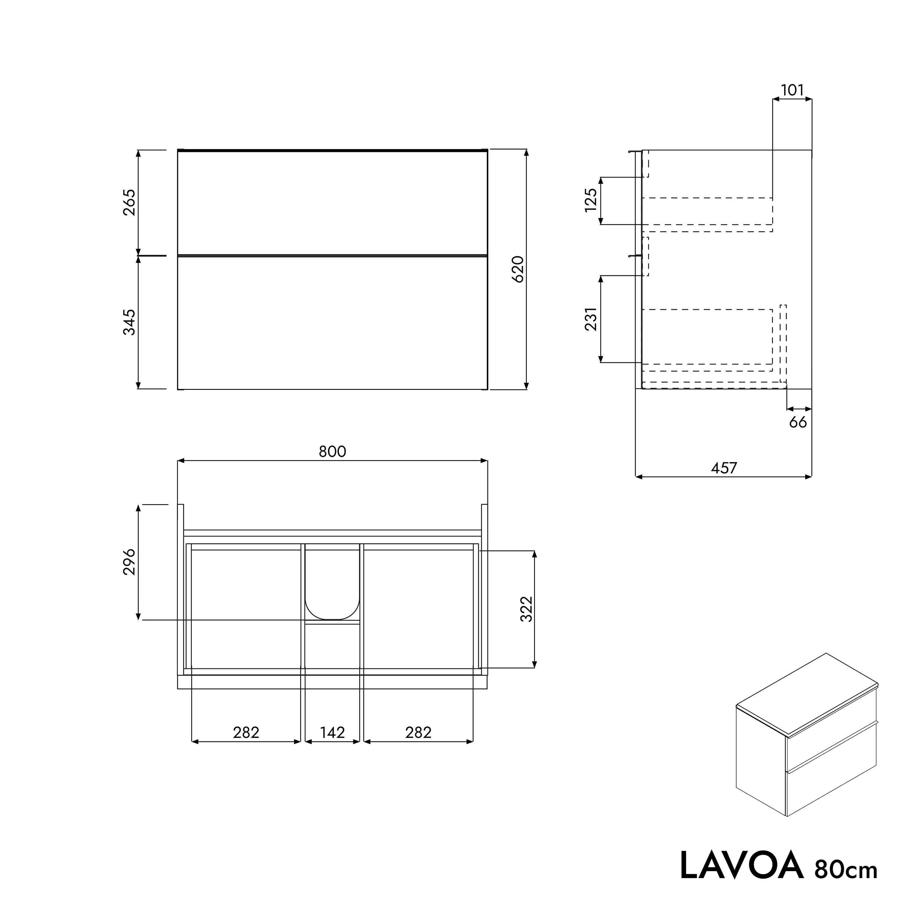 Underskab LAVOA 80 cm - Image 66