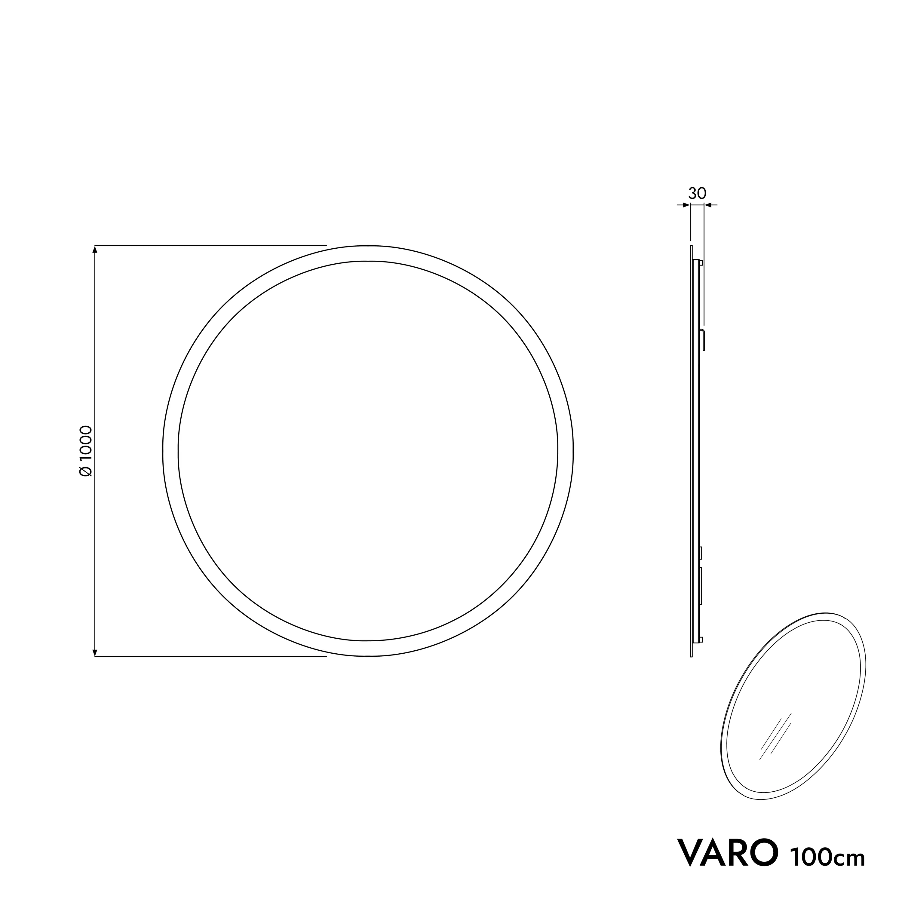 Badeværelsesmøbelsæt VIREO 100 cm med håndvask - Image 63