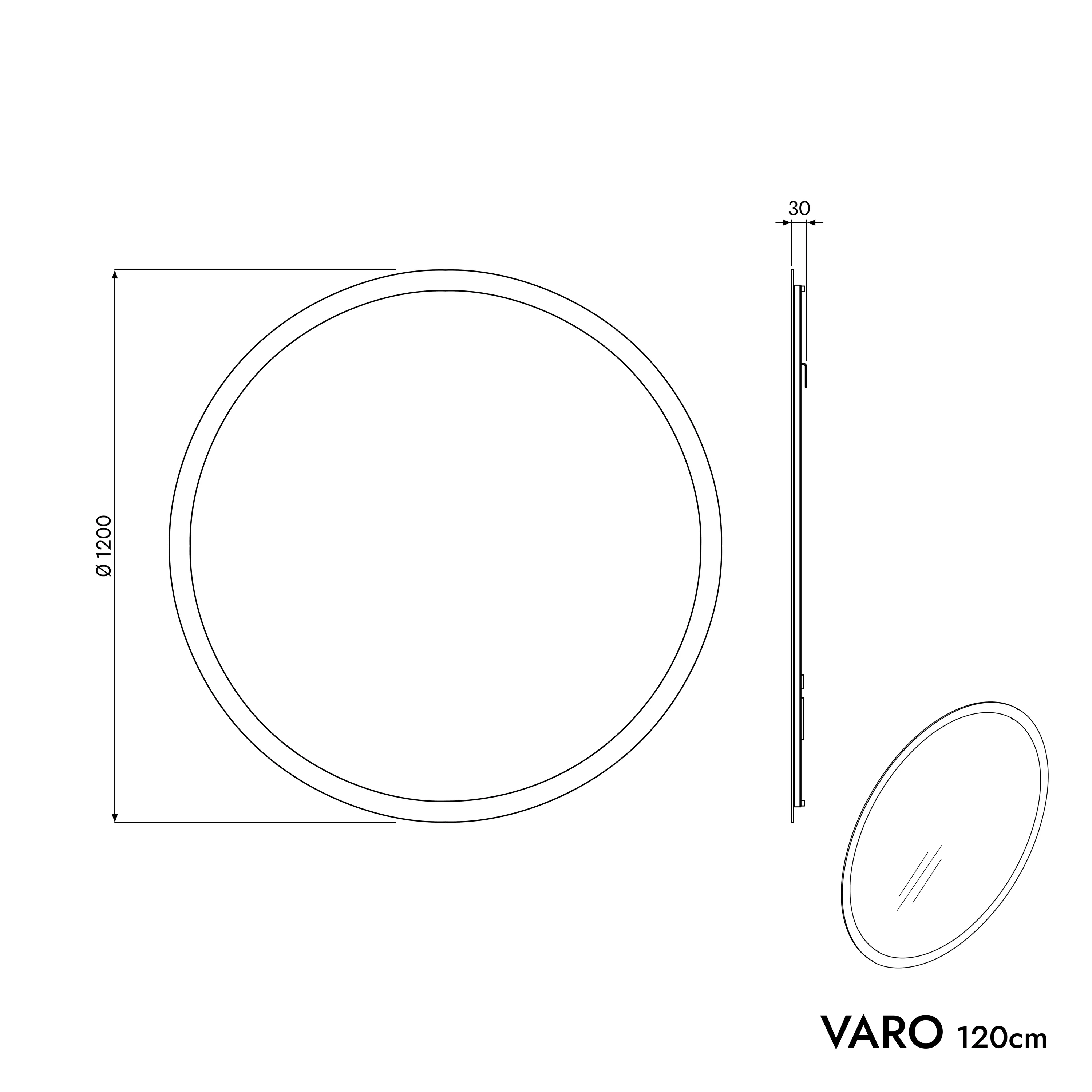 Badeværelsesmøbelsæt VIREO 120 cm med dobbelt håndvask - Image 62