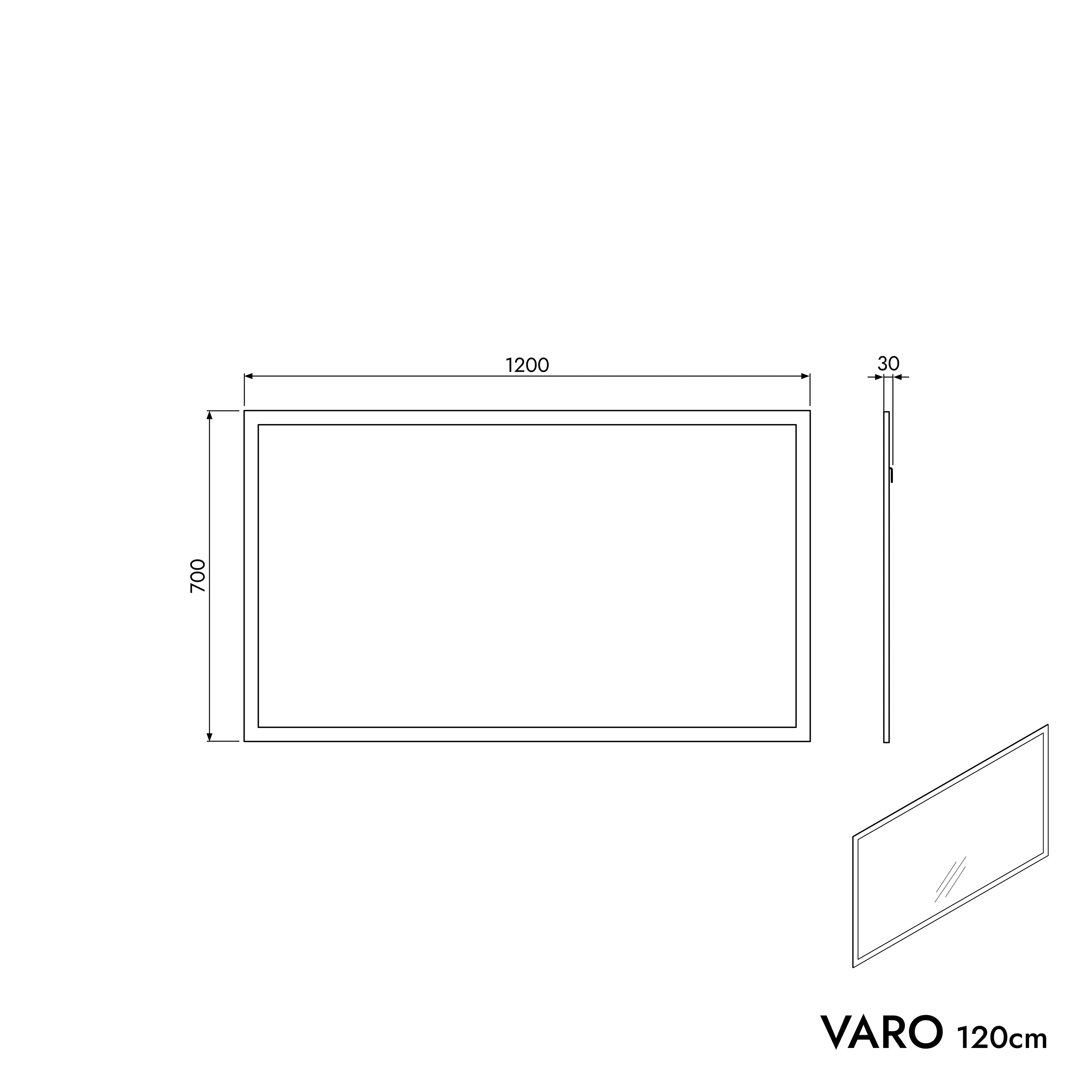 Badeværelsesmøbelsæt VIREO 120 cm med dobbelt håndvask - Image 63