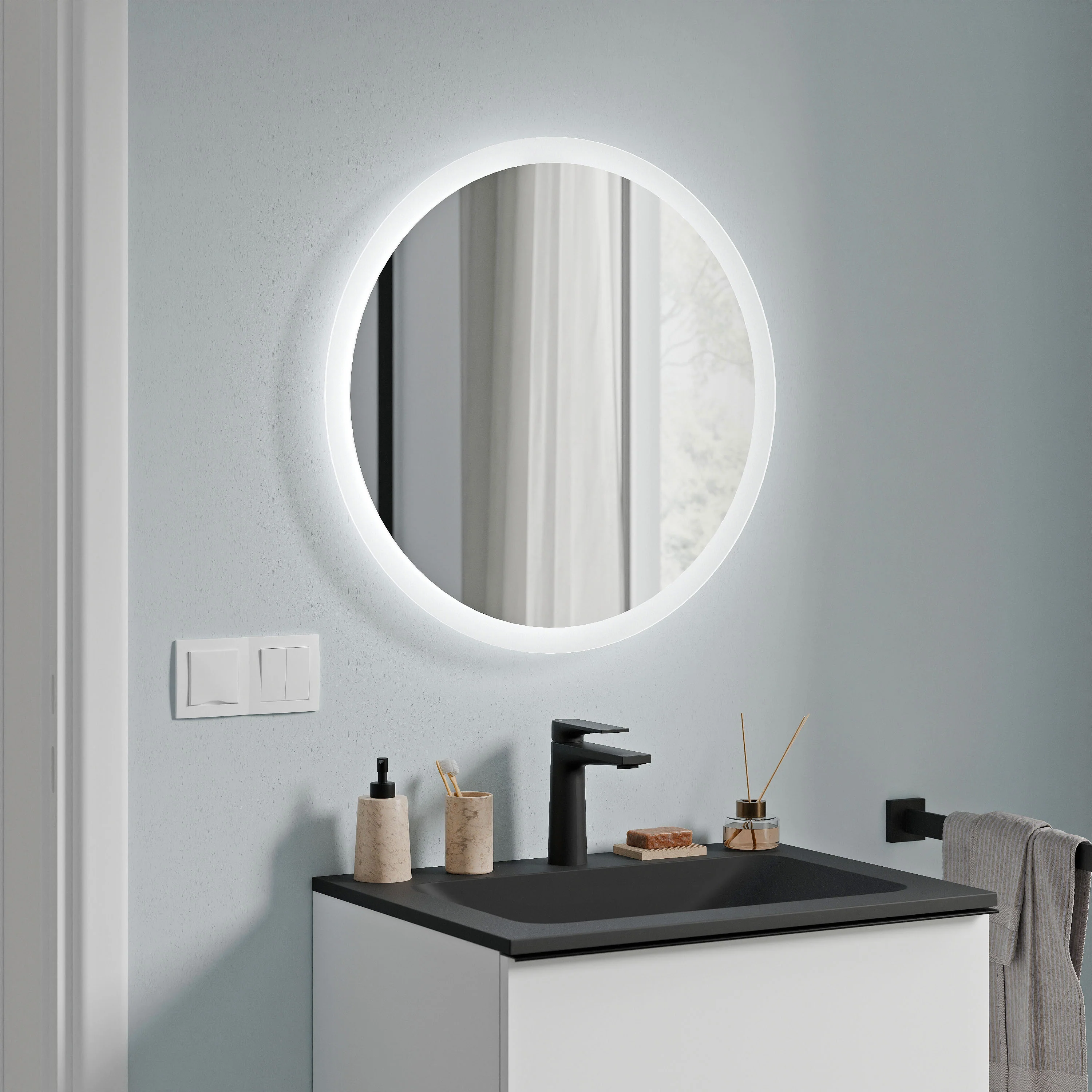Badeværelsesmøbelsæt VIREO 60 cm med vask - Image 55