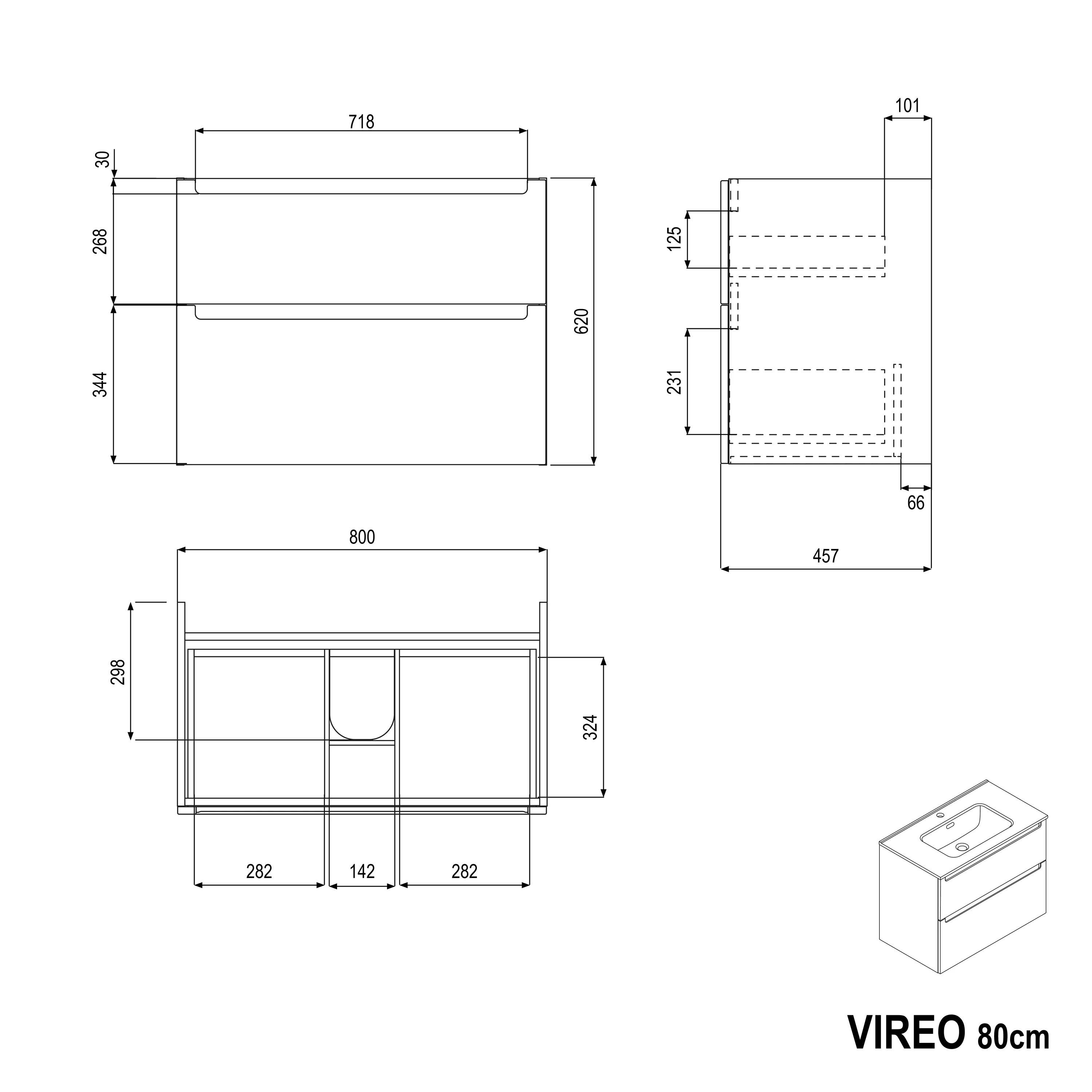 Badmøbelsæt VIREO 80 - Image 57
