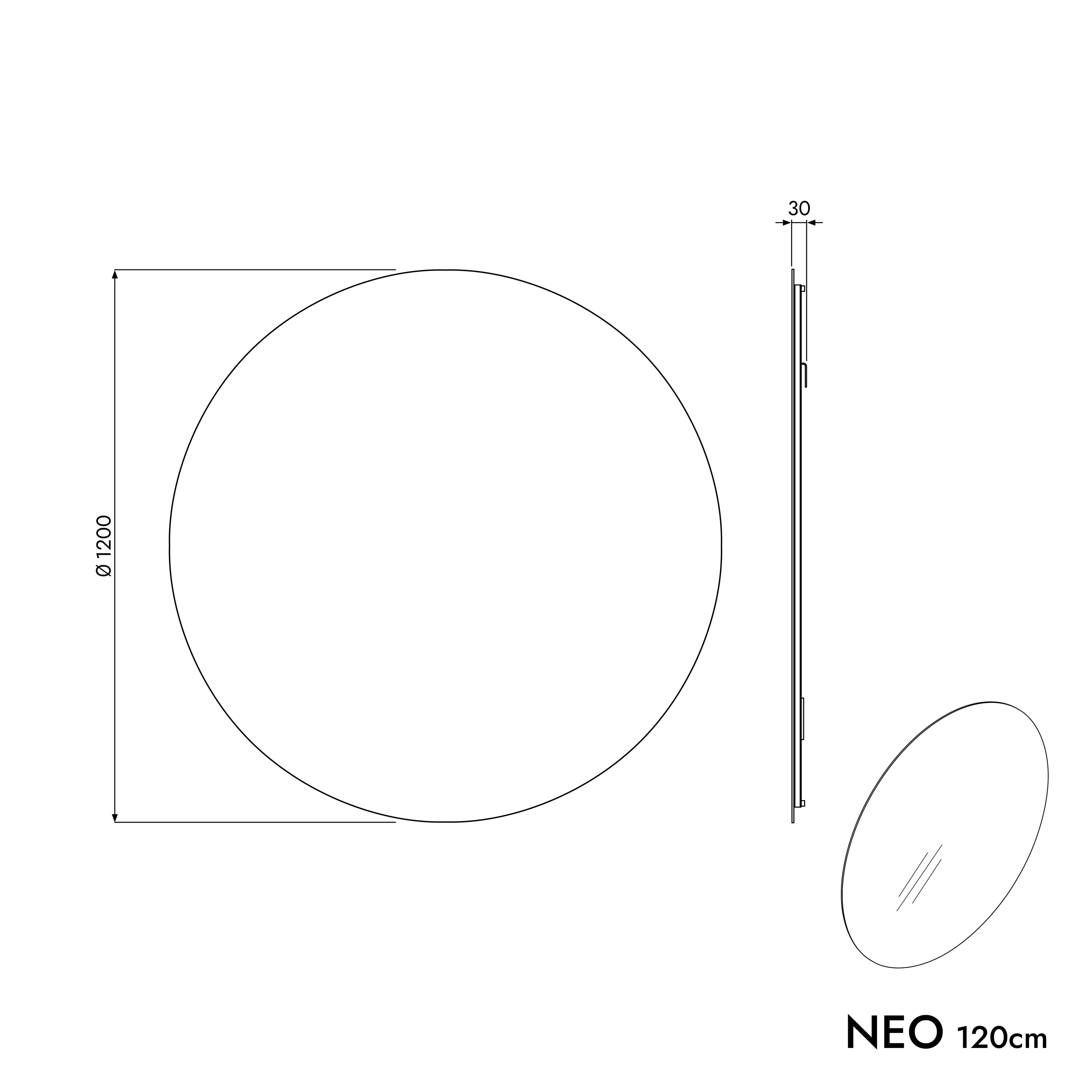 Badeværelsesmøbelsæt AVA 120 cm med håndvask - Image 45