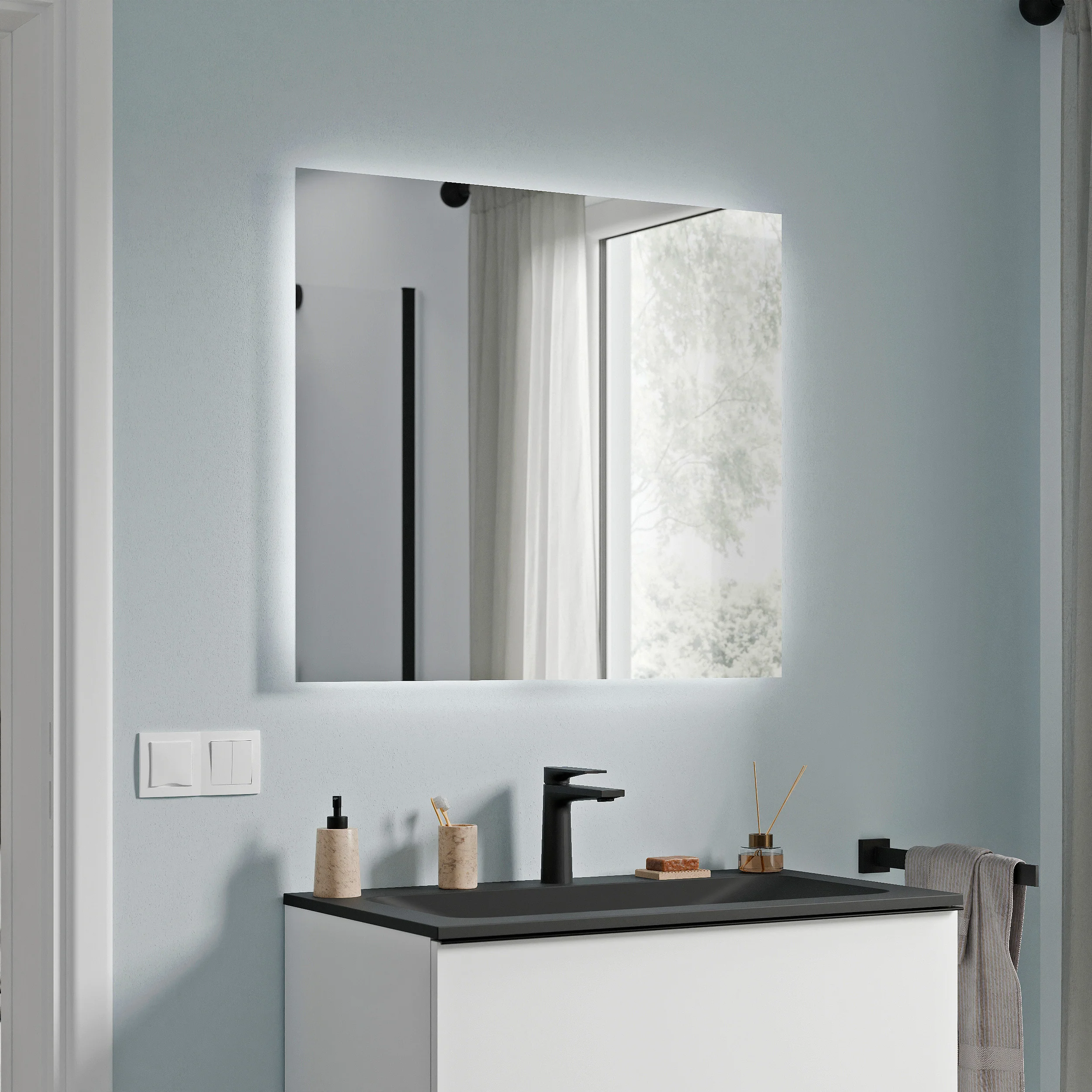 Bademøbelsæt AVA 80 cm med håndvask - Image 38
