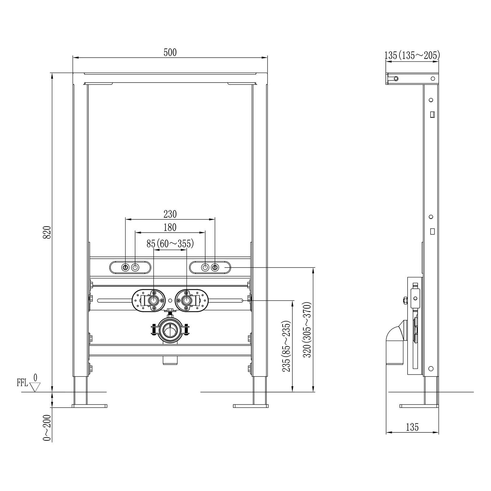 Væg-bidet forvægselement G30013A - Image 3
