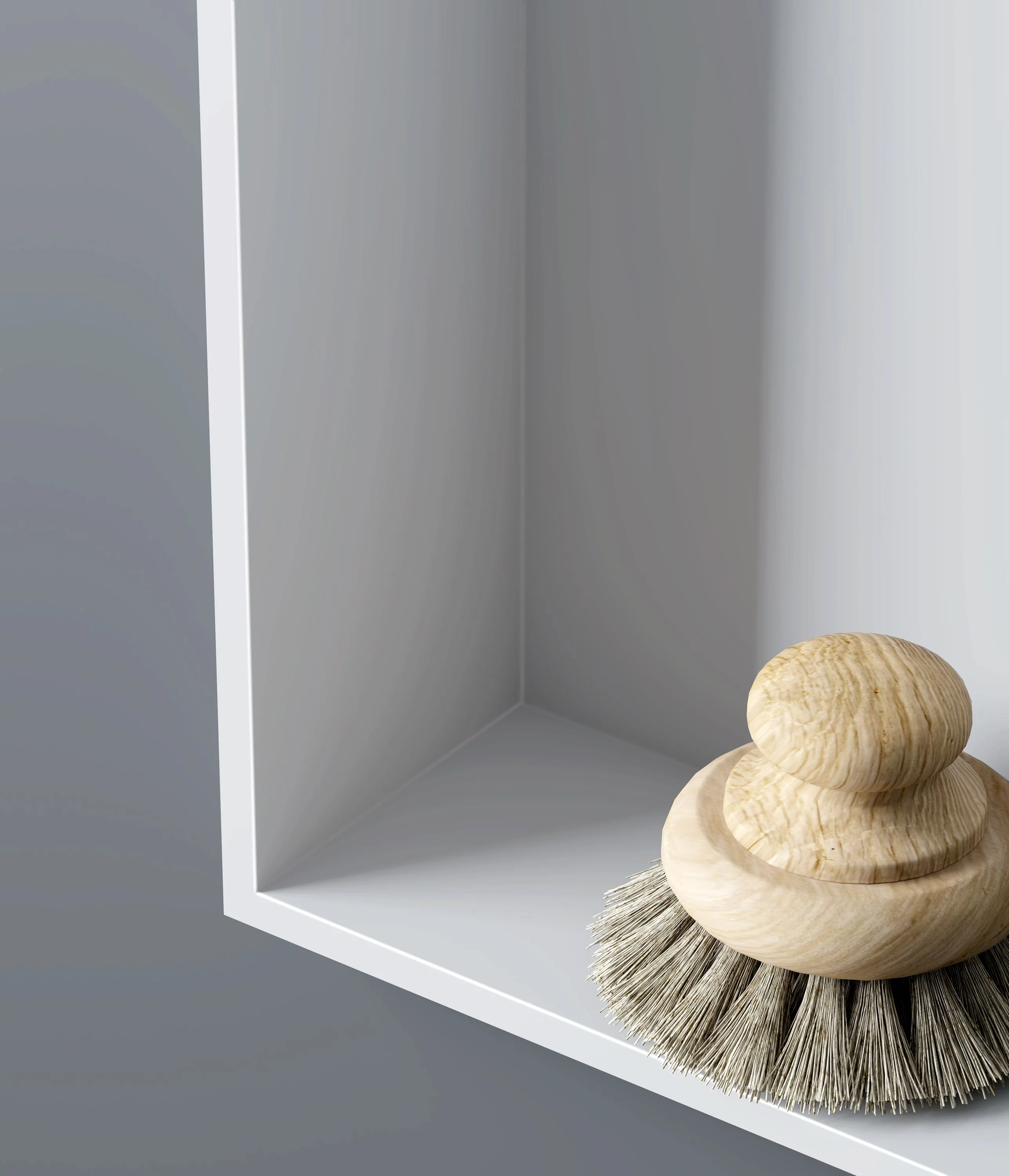 Hvid vægniche i mineralstøbning BA2513 - Image 4