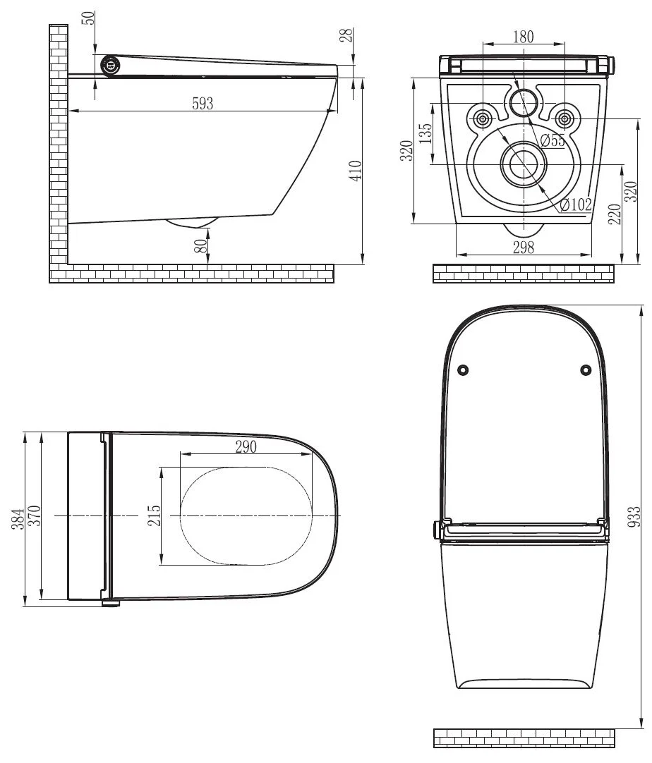 Douchetoilet PRO+ 1104 Hvid - Image 11