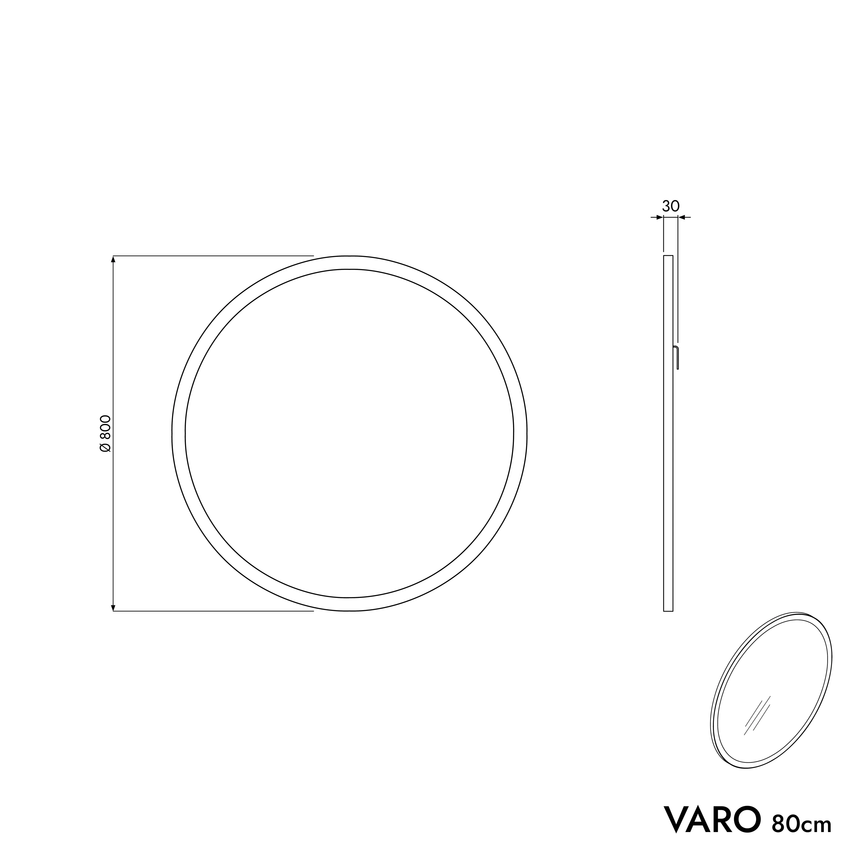 Badspejl VARO FRAME rund - Image 16