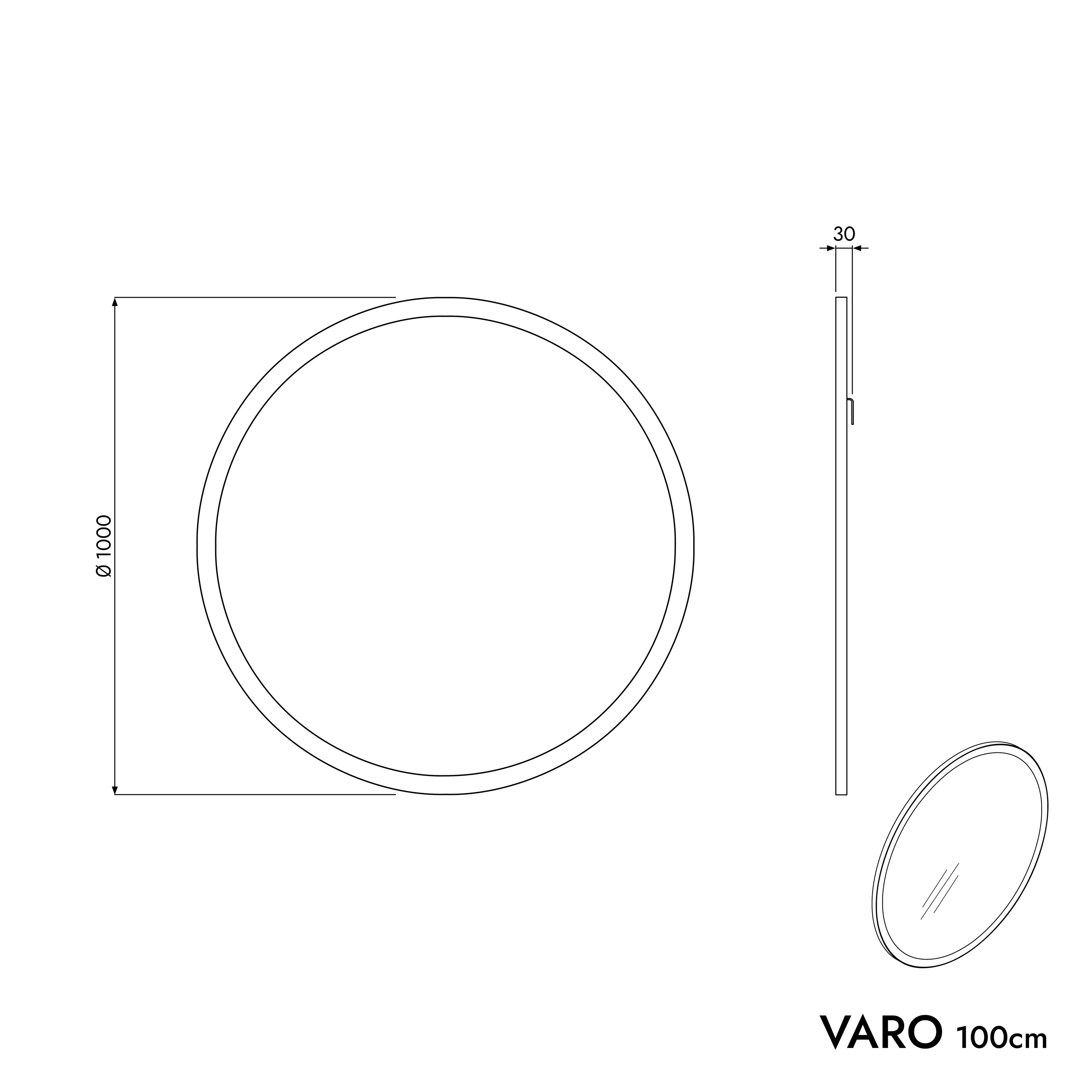 Badspejl VARO FRAME rund - Image 17