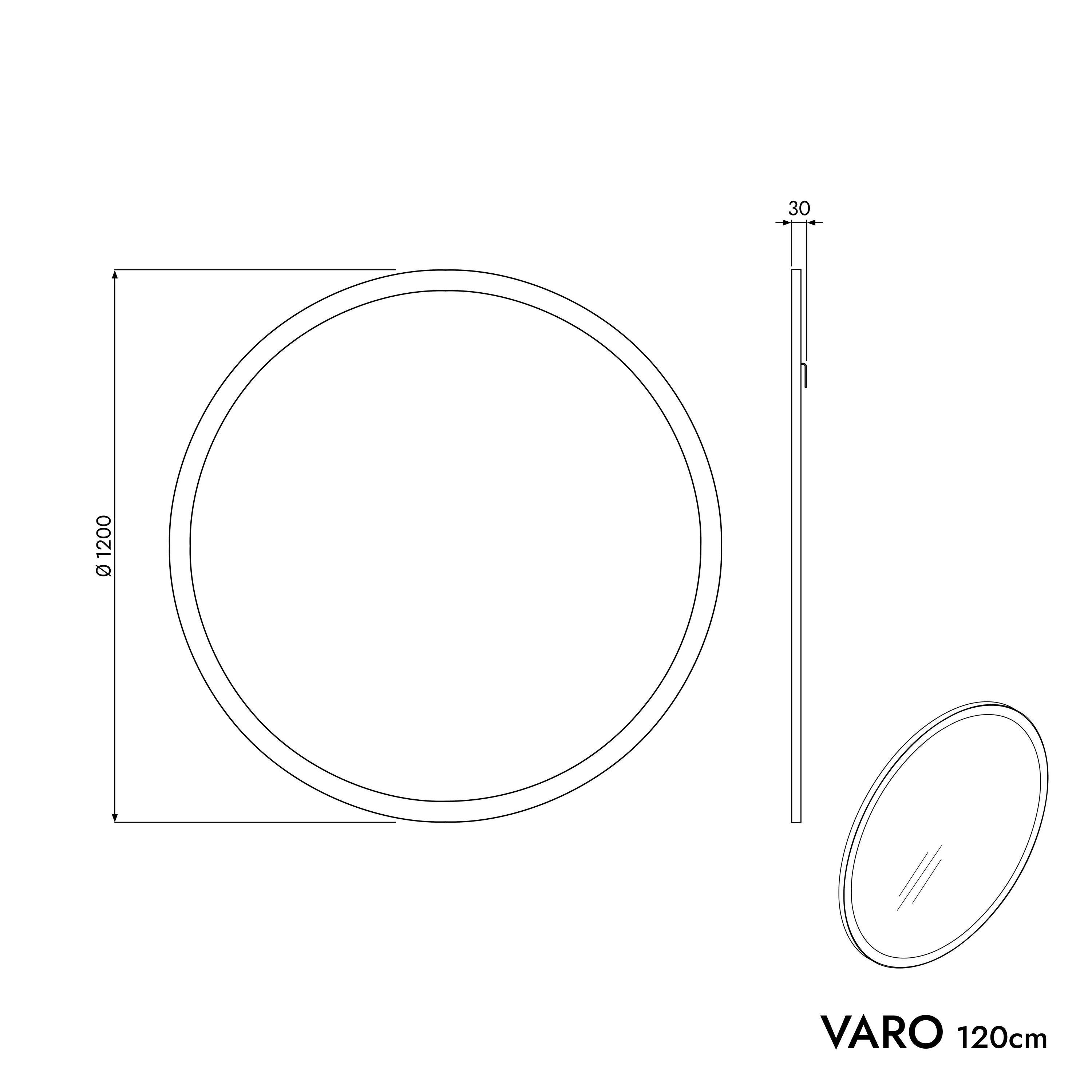 Badspejl VARO FRAME rund - Image 18