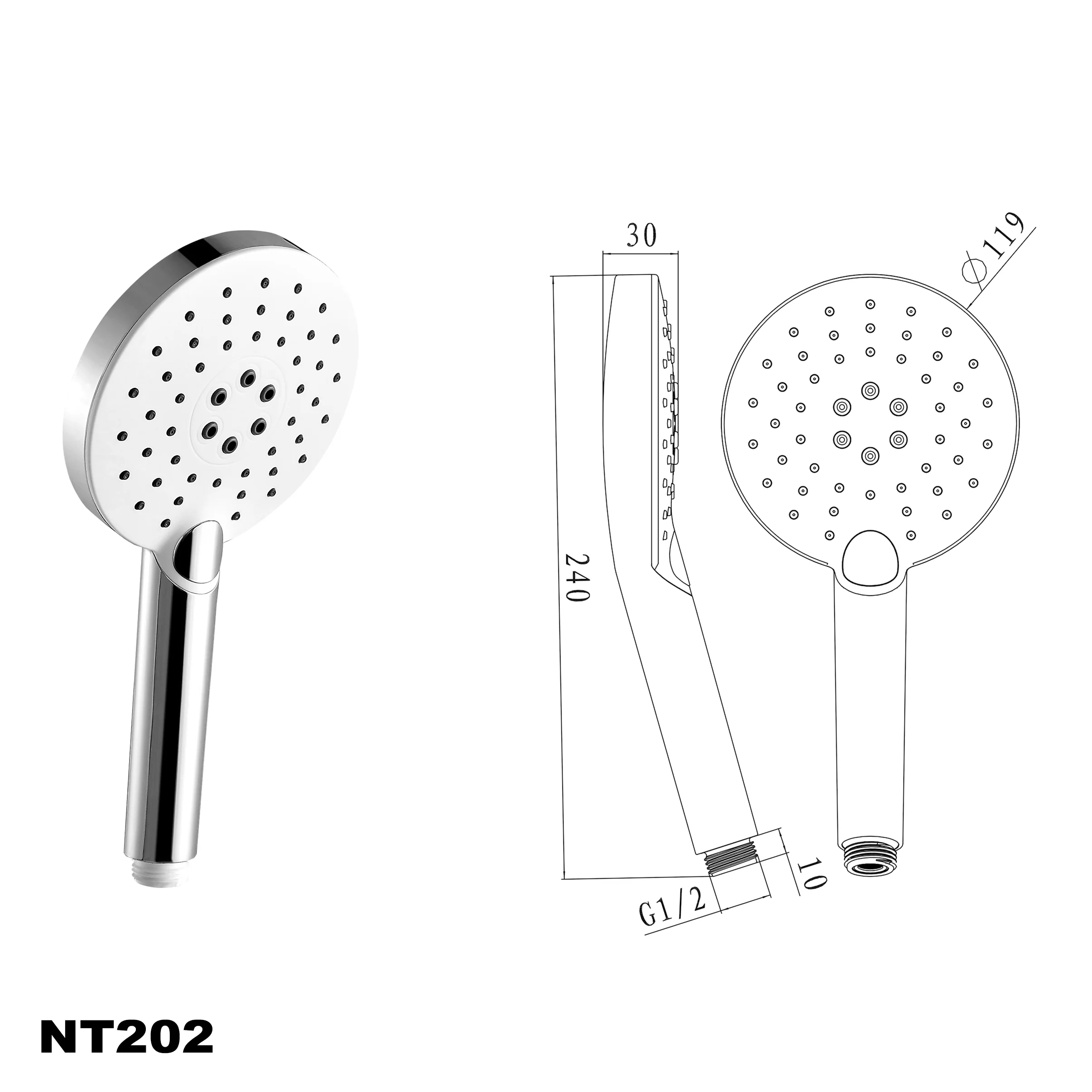 Badekararmatur vægmonteret blandingsbatteri 4051 - Image 10