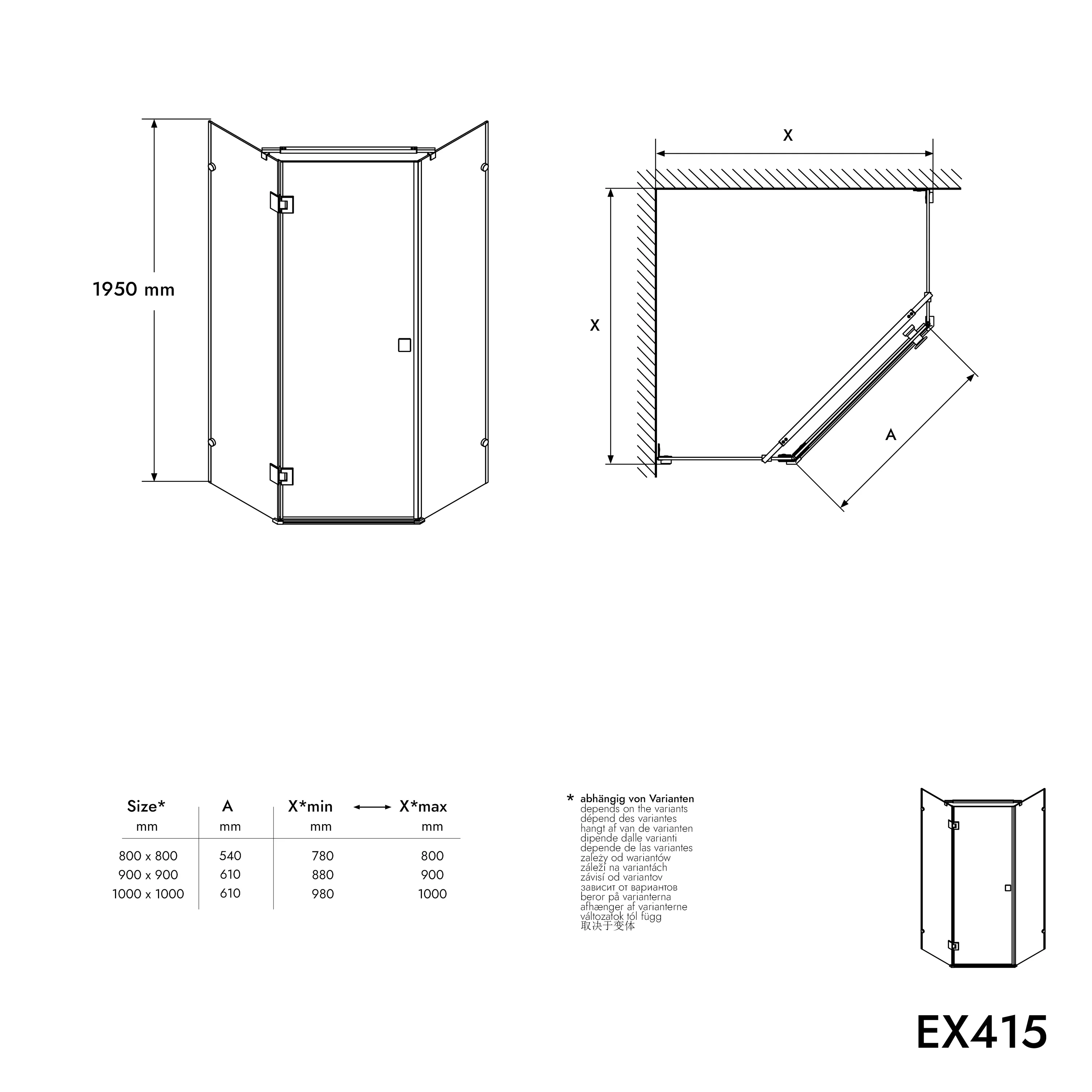 Femkantet bruseafskærmning EX415 - Image 6