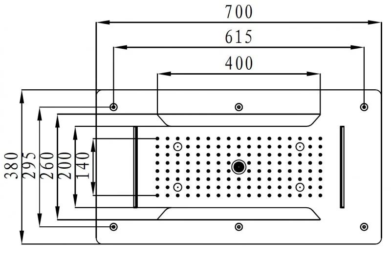 XXL-regnbruser i rustfrit stål med loftsbruser DPG5030 - Image 7