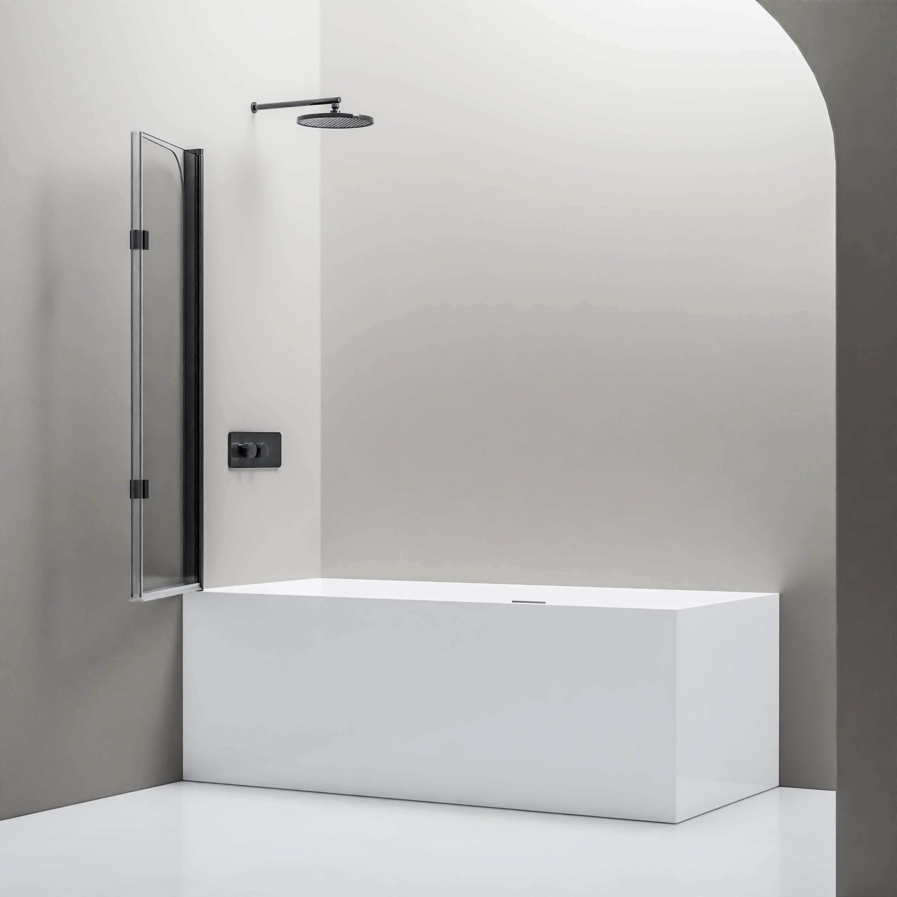 Brusekabine Nano ægte glas 6mm NT209 - 120 x 140 cm - profilfarve kan vælges - Image 2