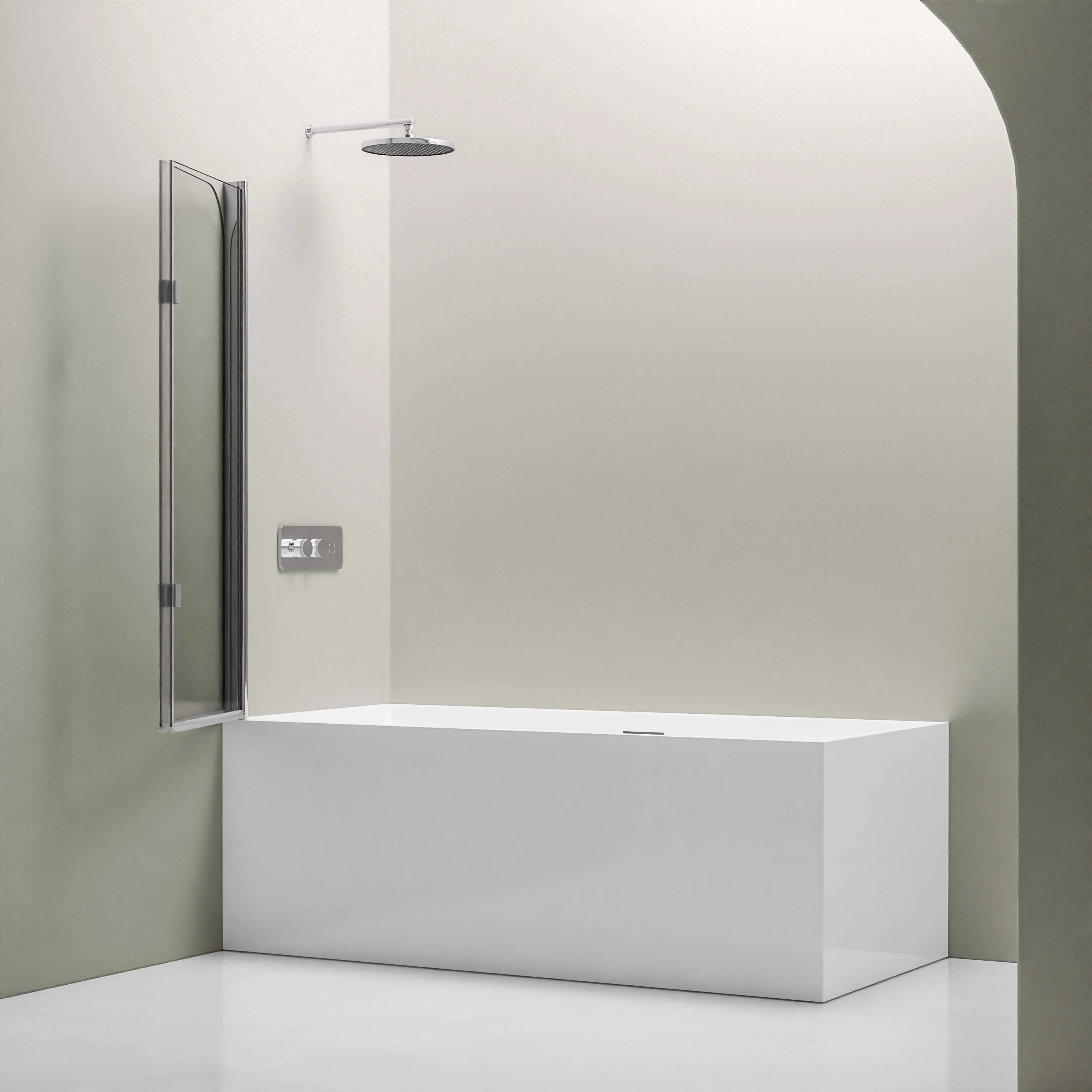 Brusekabine Nano ægte glas 6mm NT209 - 120 x 140 cm - profilfarve kan vælges - Image 5