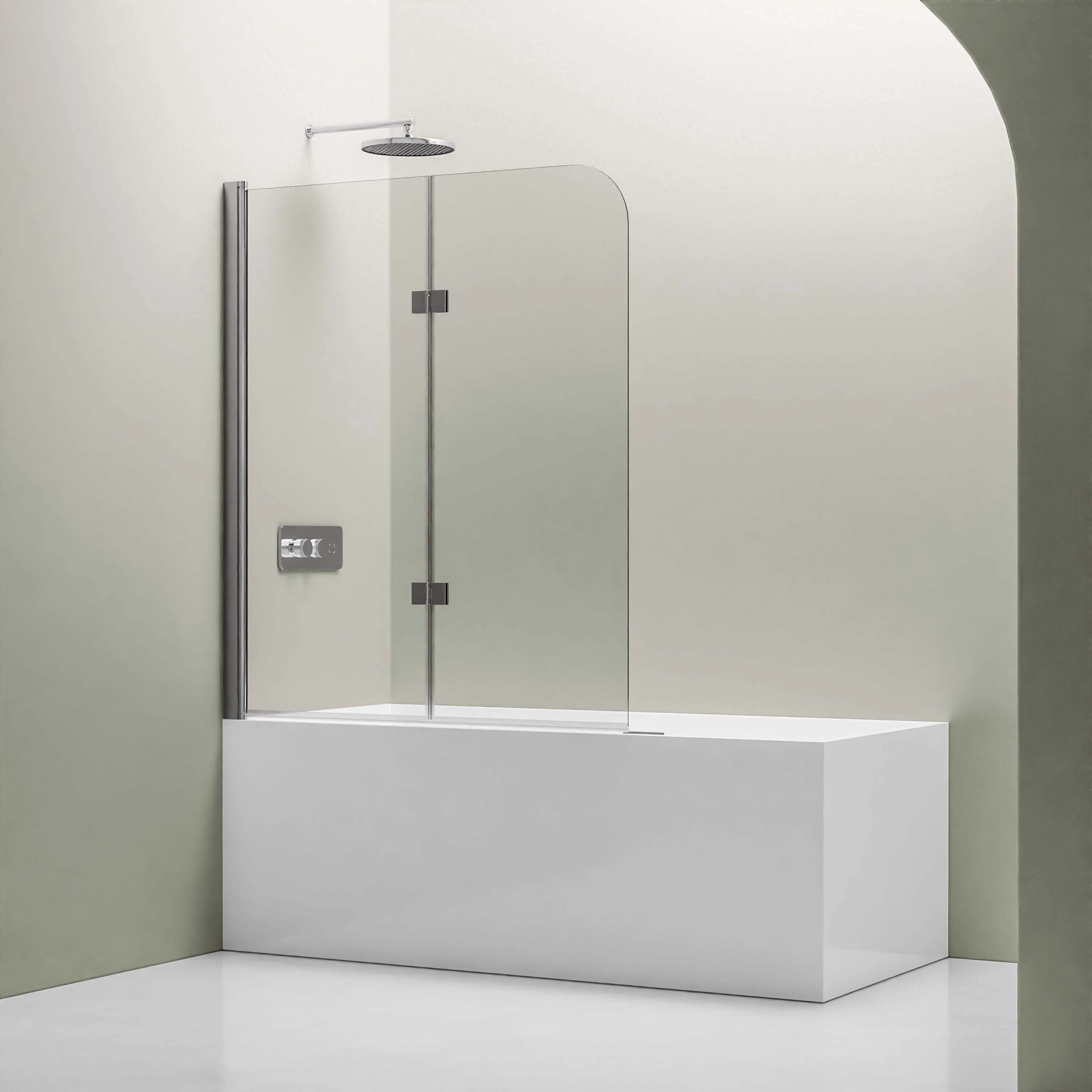 Brusekabine Nano ægte glas 6mm NT209 - 120 x 140 cm - profilfarve kan vælges - Image 6