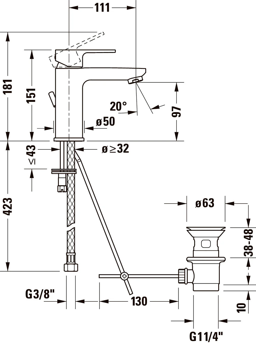 Duravit B.3 håndvaskarmatur - Image 8