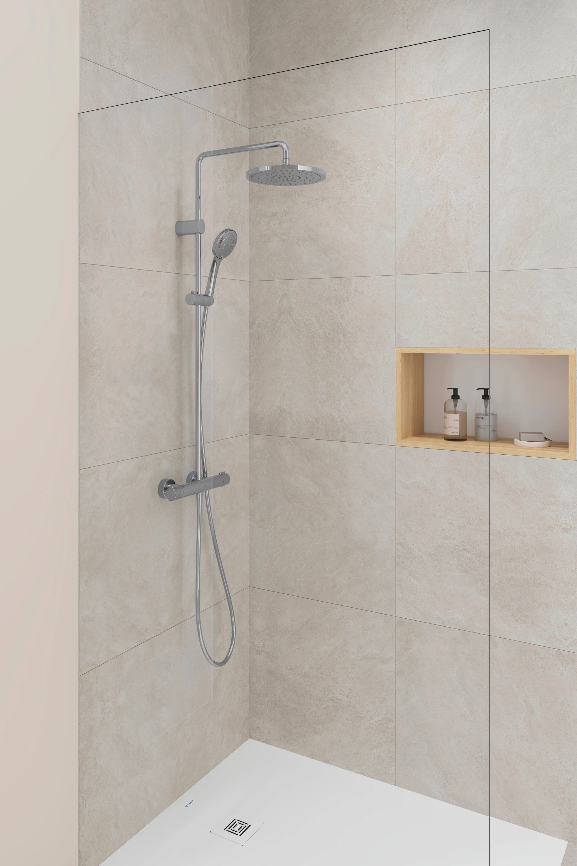 Duravit Brusesystem med termostat, 3 stråletyper og MinusFlow-funktion - Image 2