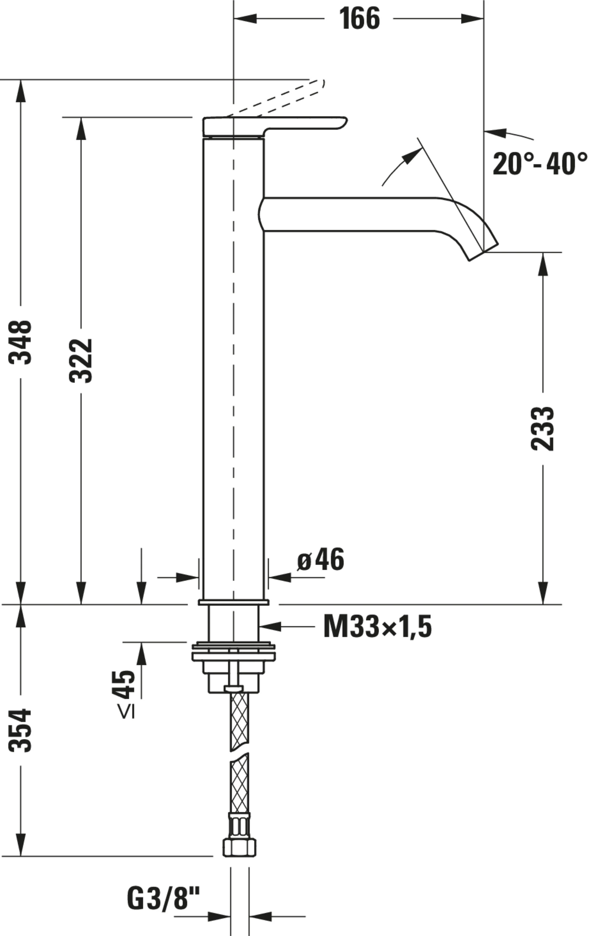 Duravit C.1 etgrebs-vaskarmatur XL - Image 3