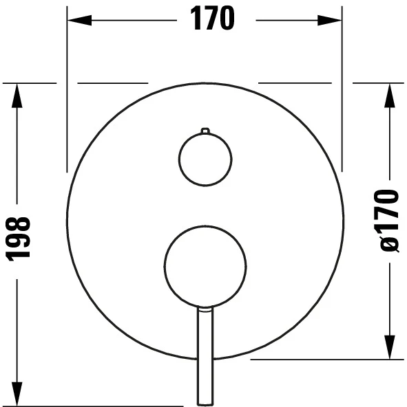 Duravit Circle etgrebsbatteri til skjult bad - Image 3