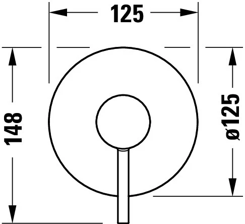 Duravit Circle skjult etgrebsblander sæt højglans krom - Image 6