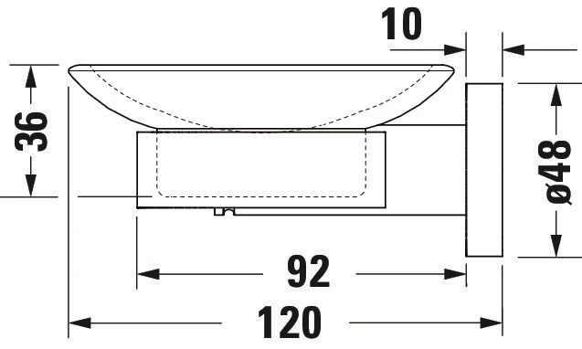 Duravit D-Code sæbeskål Ø10 cm til 1 sæbe - Image 6