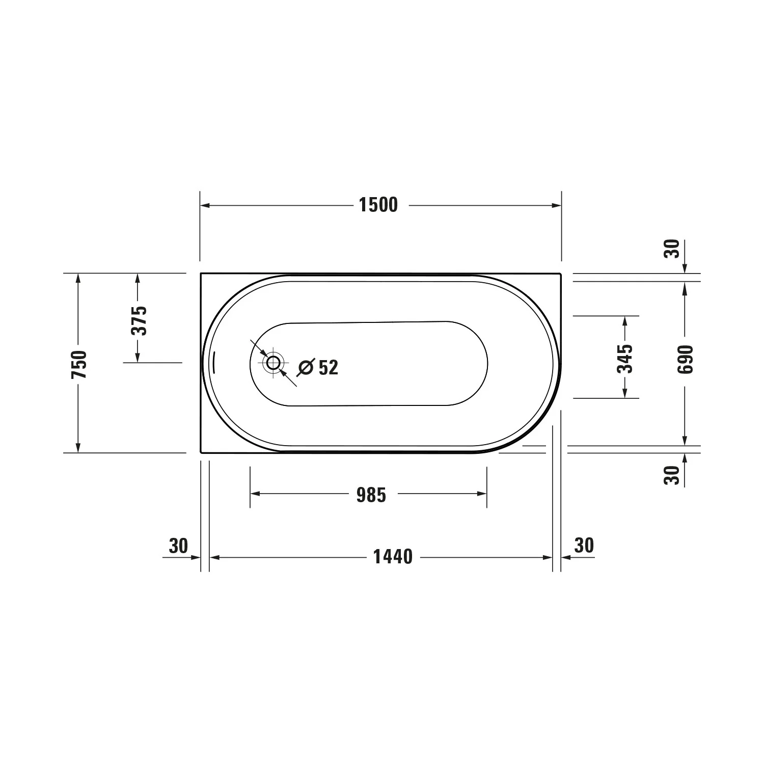 Duravit DuraDelfi hjørnebadekar - Image 5