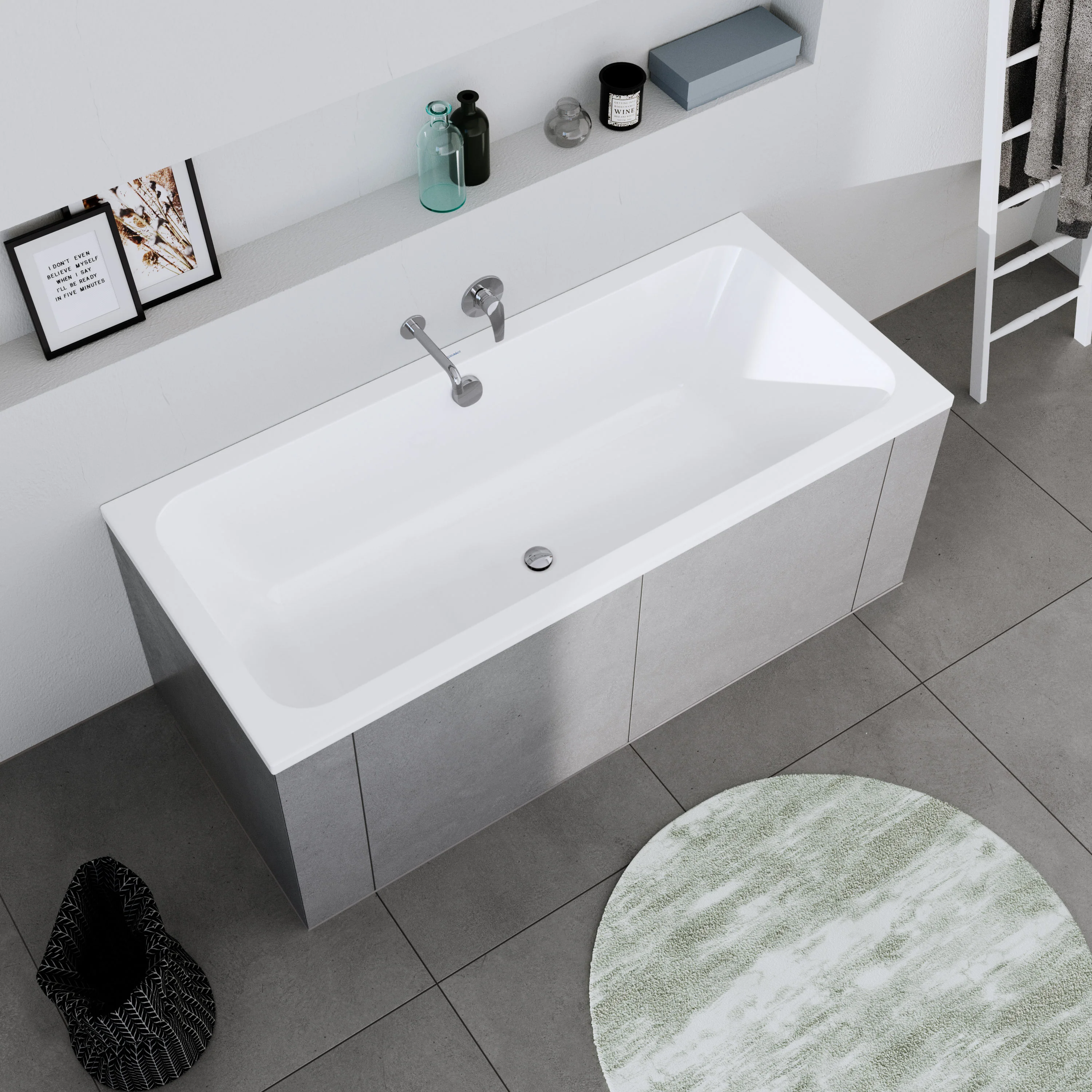 Duravit DuraLavant rektangulært badekar, til installation, hvid sanitærakryl  - Image 6