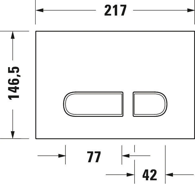 Duravit DuraSystem mekanisk betjeningsplade til WC
 - Image 5