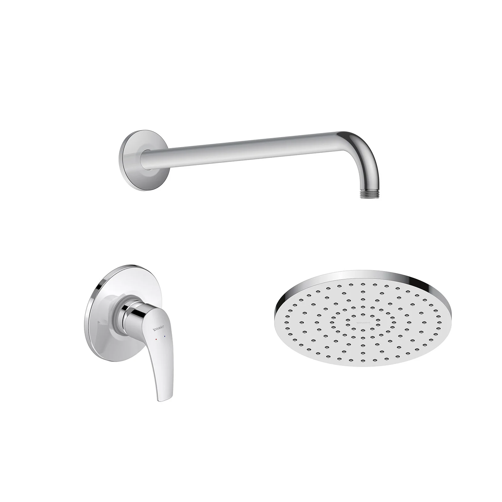 Duravit DuraVelez indbygningsbrusearmatur med regnbruser - inkl. brusearm