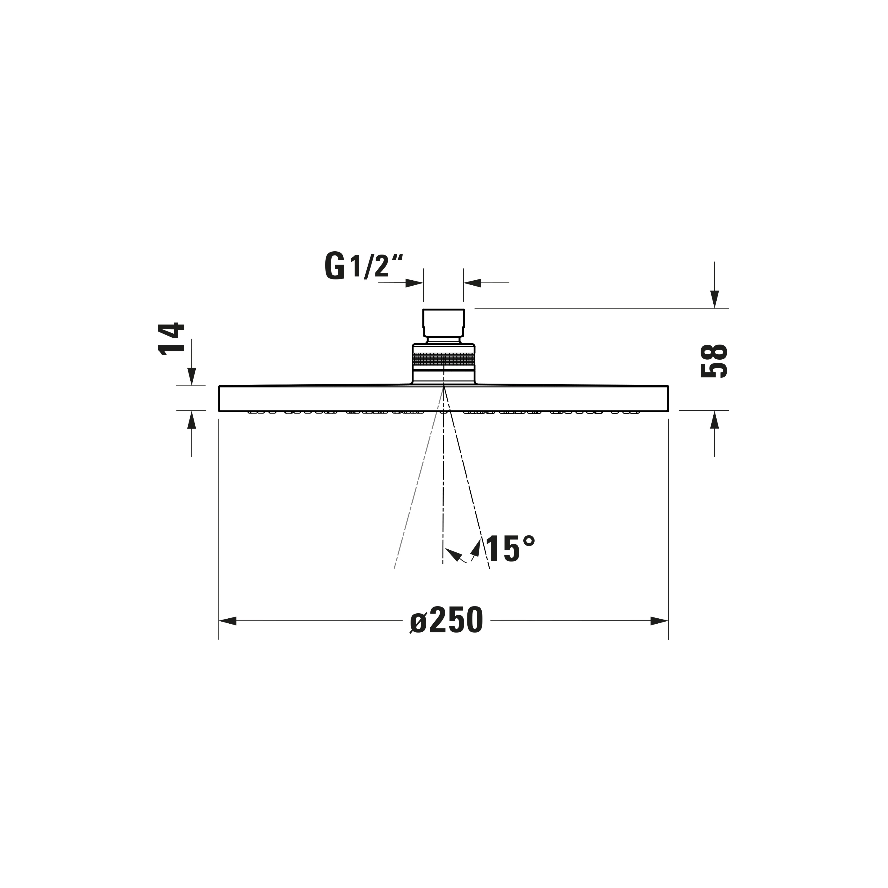 Duravit DuraVelez indbygningsbrusearmatur med regnbruser - inkl. brusearm - Image 13