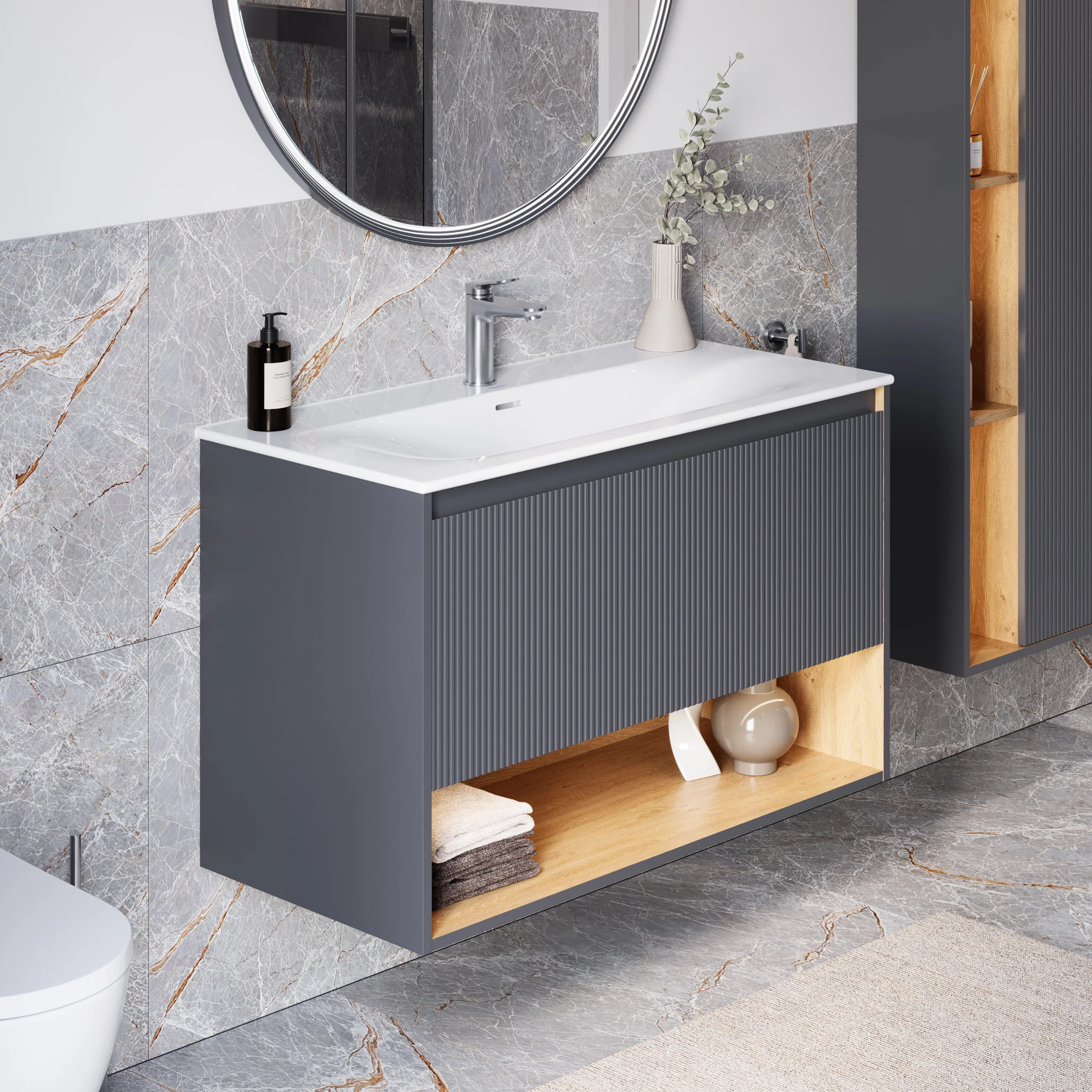 Duravit håndvask med underskab BELDIVO 100 cm