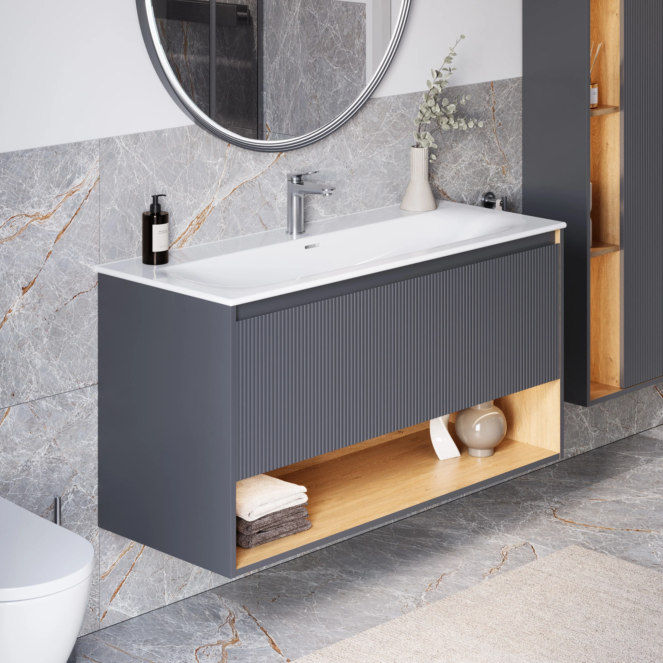 Duravit håndvask med underskab BELDIVO 120 cm