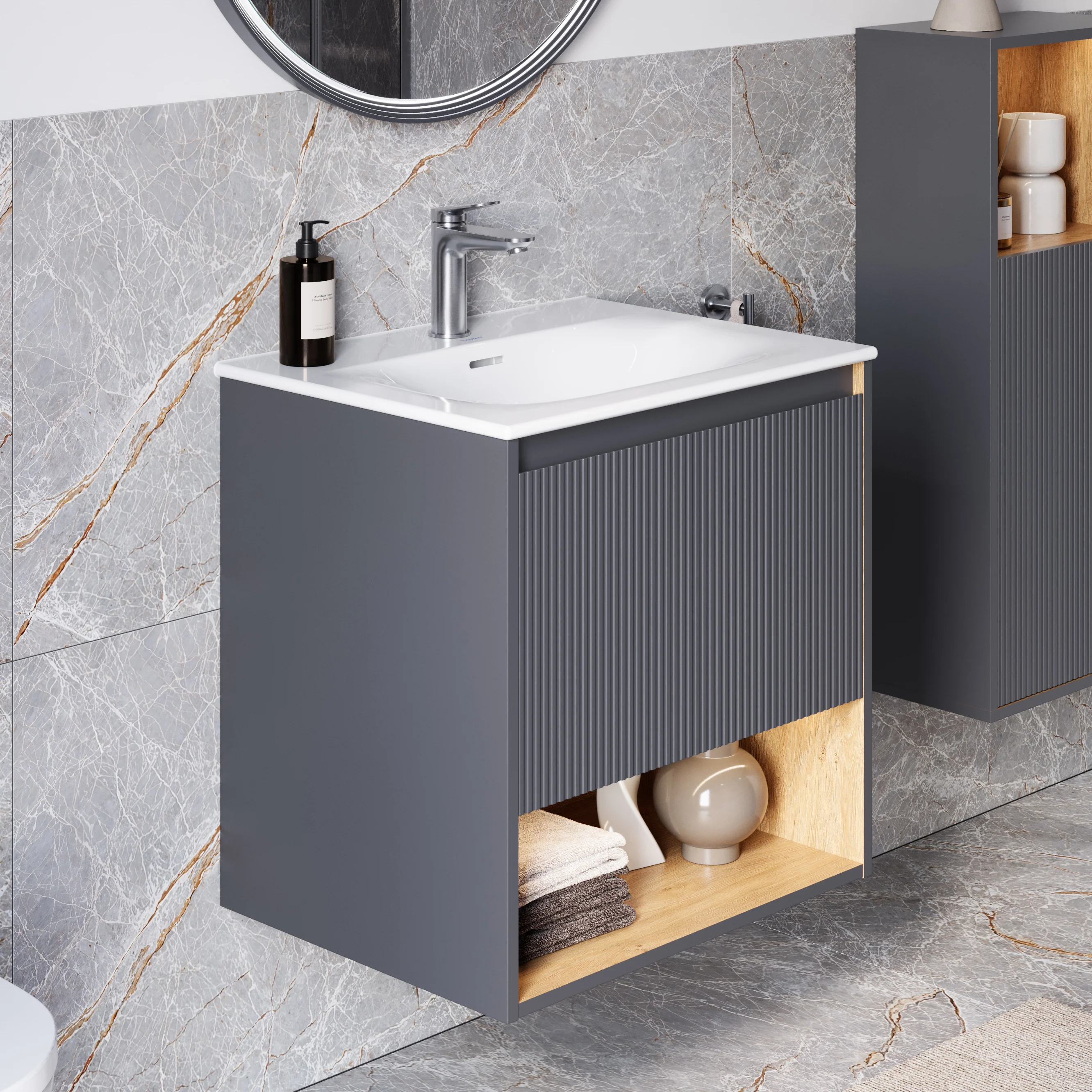Duravit håndvask med underskab BELDIVO 60 cm