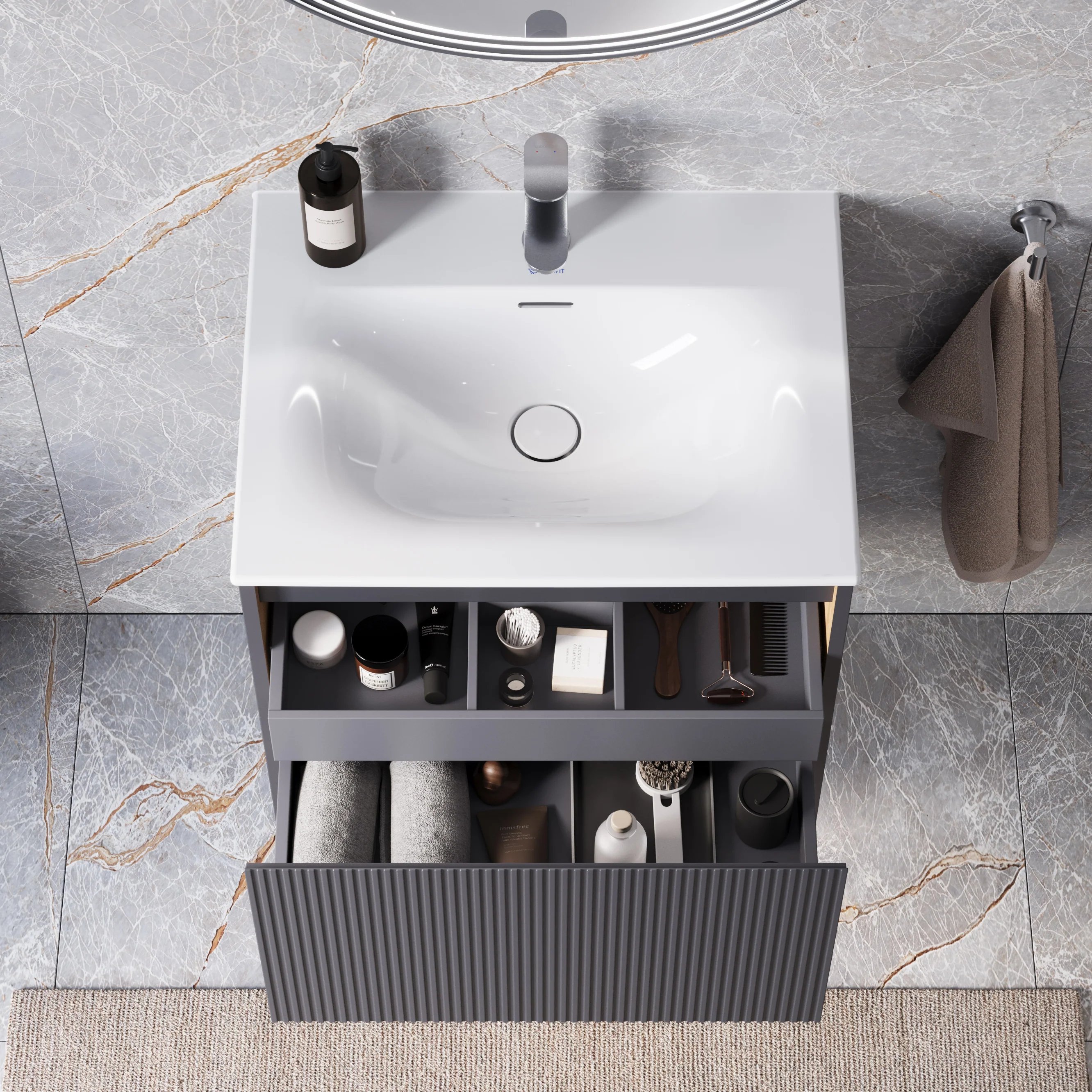 Duravit håndvask med underskab BELDIVO 60 cm - Image 3