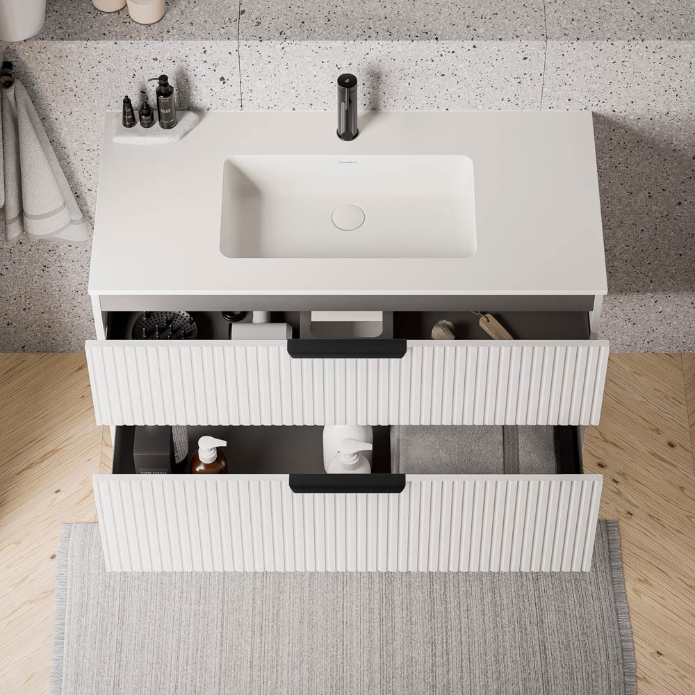 Duravit håndvask med vaskeskab TIM 100 cm - Image 9