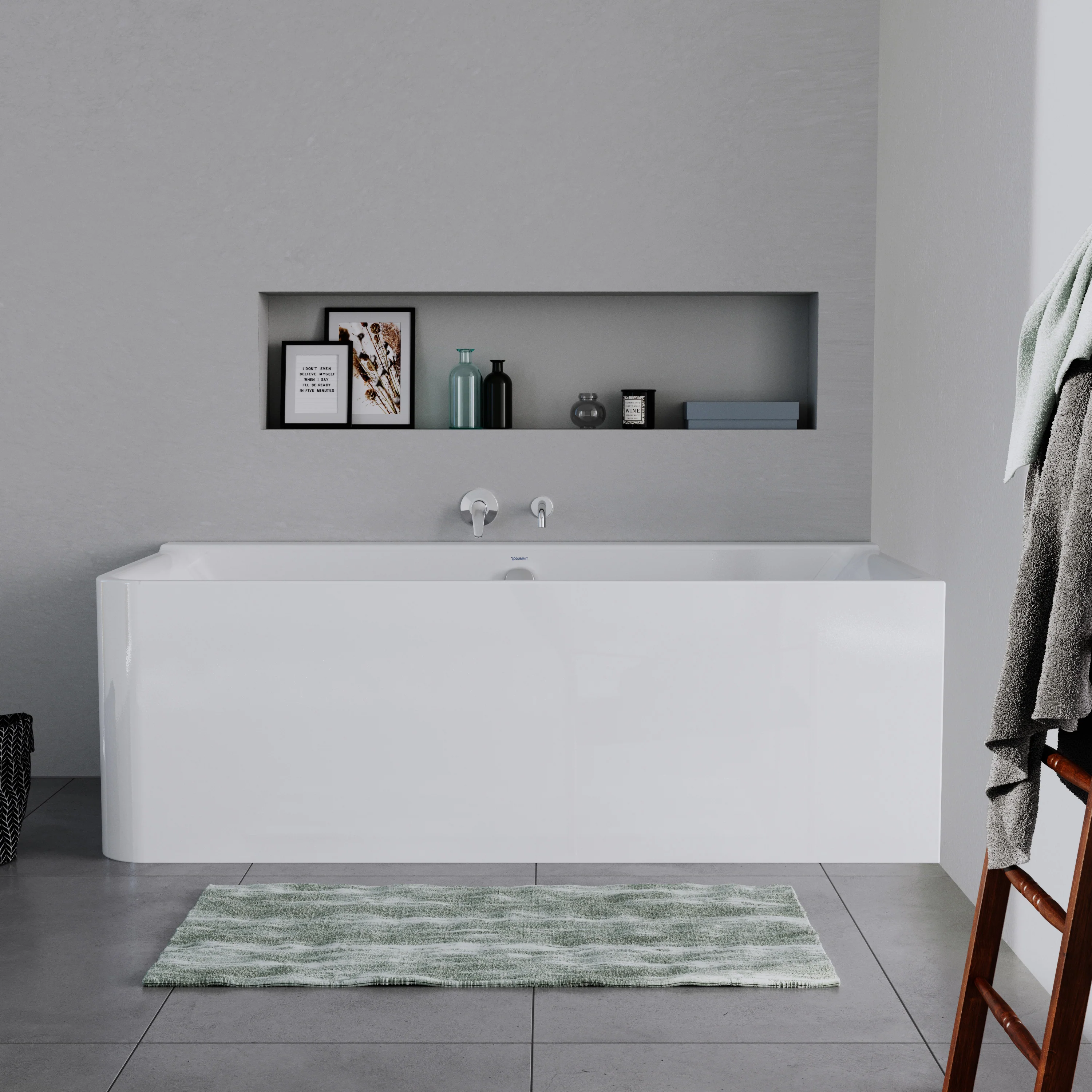 Duravit P3 væghængt badekar, Hvid, 180x80 cm - Image 8