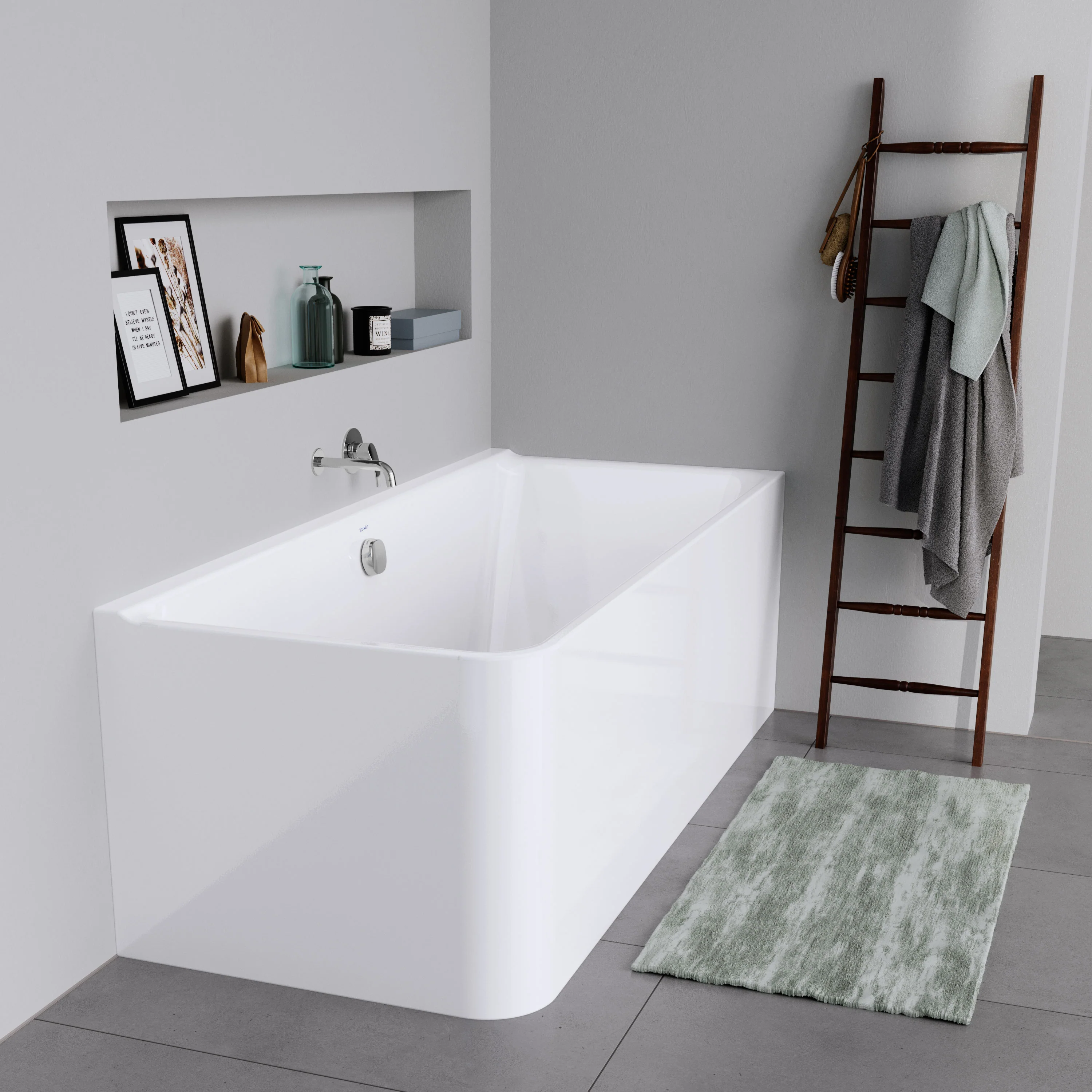 Duravit P3 væghængt badekar, Hvid, 180x80 cm - Image 9