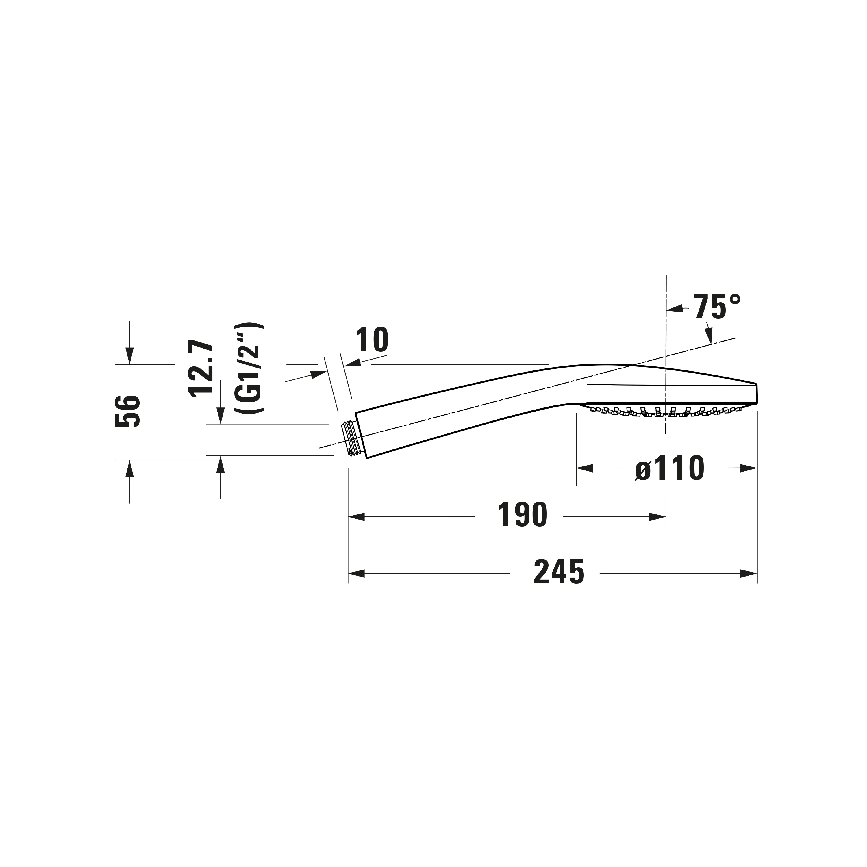 Duravit Tulum indbygget brusearmatur med regnbruser  - Image 12