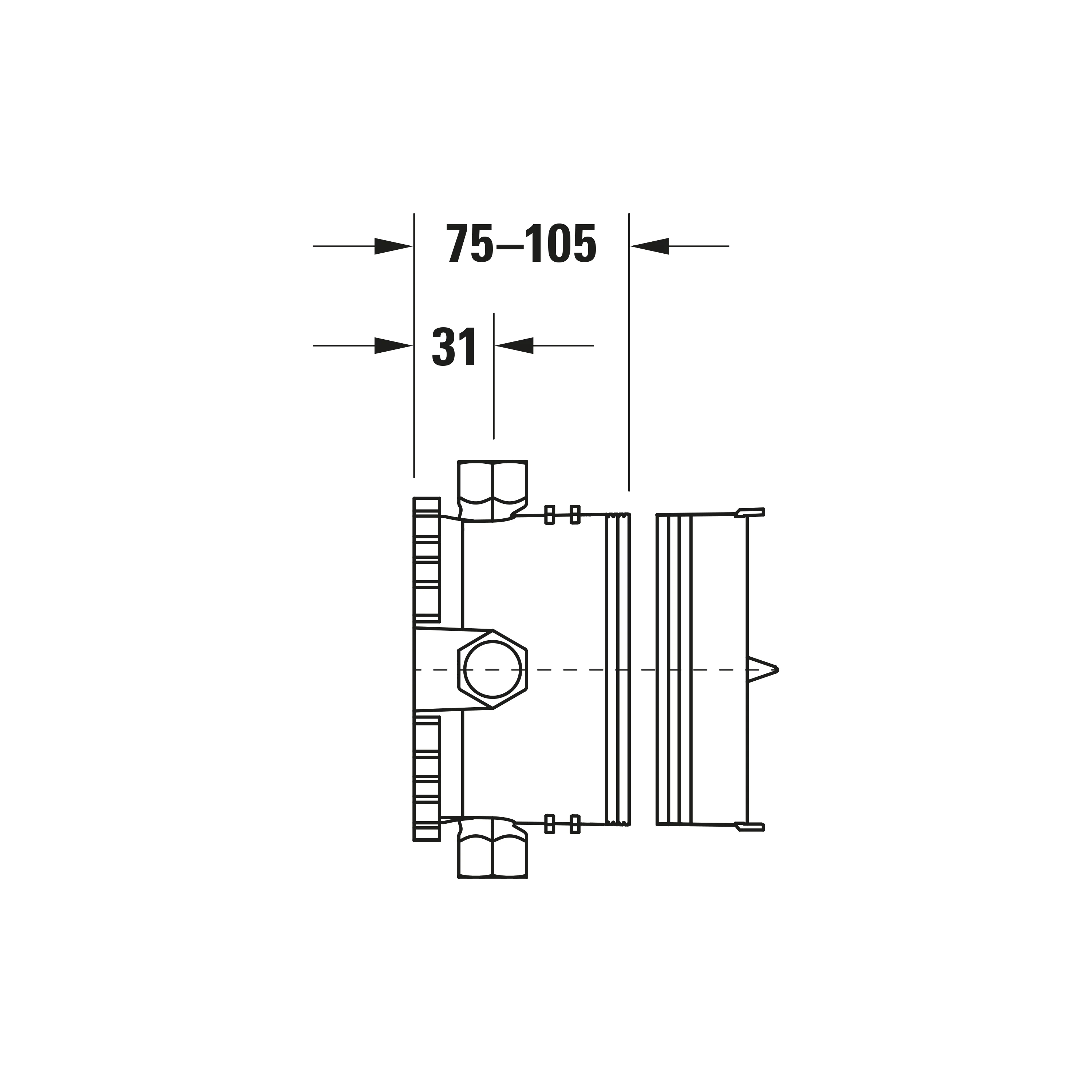 Duravit Tulum indbygget brusearmatur med regnbruser  - Image 20