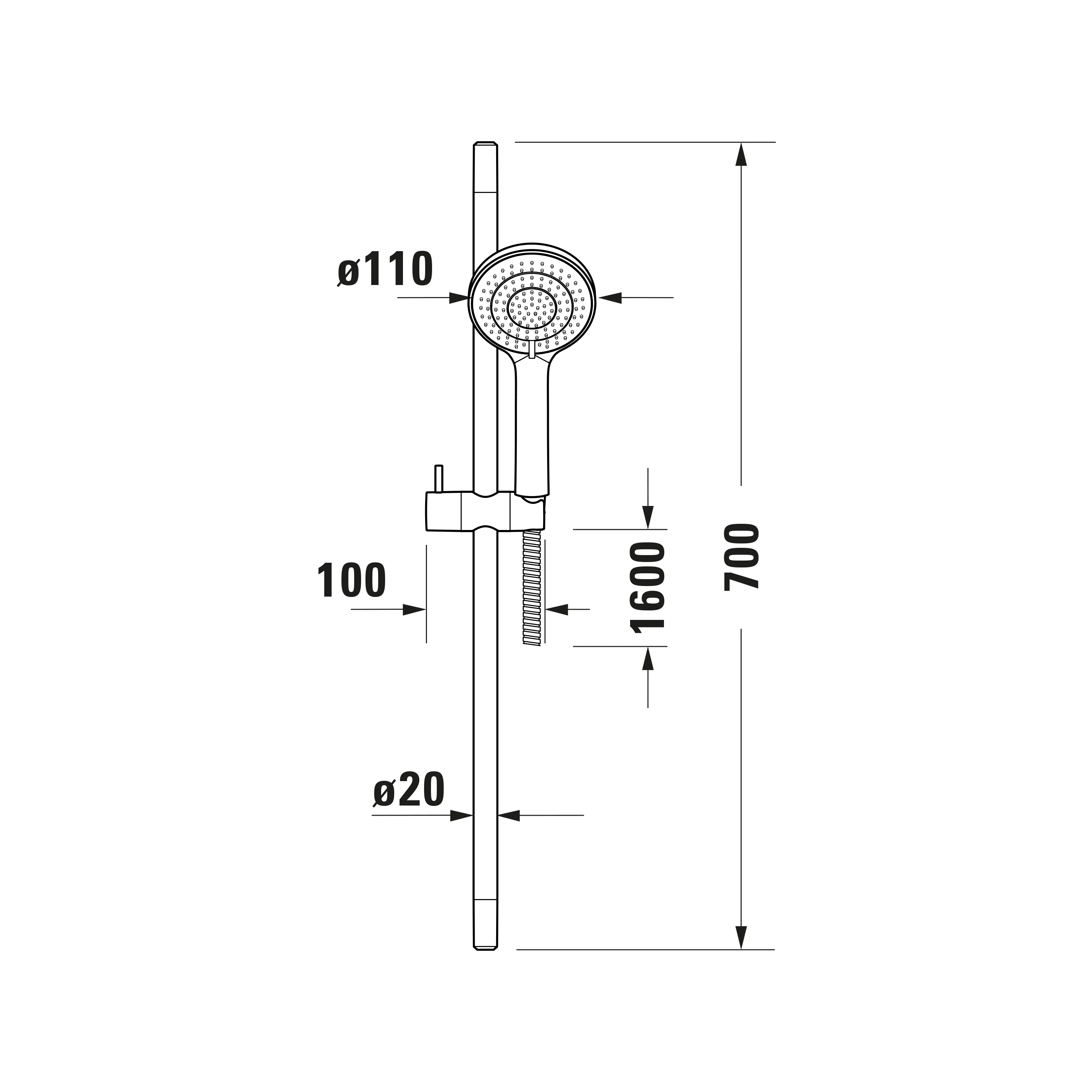 Duravit Tulum Unterputz-Brausebatterie mit Kopfbrause - inkl. Duschstange, Wandanschlussbogen & Bluebox - Image 10