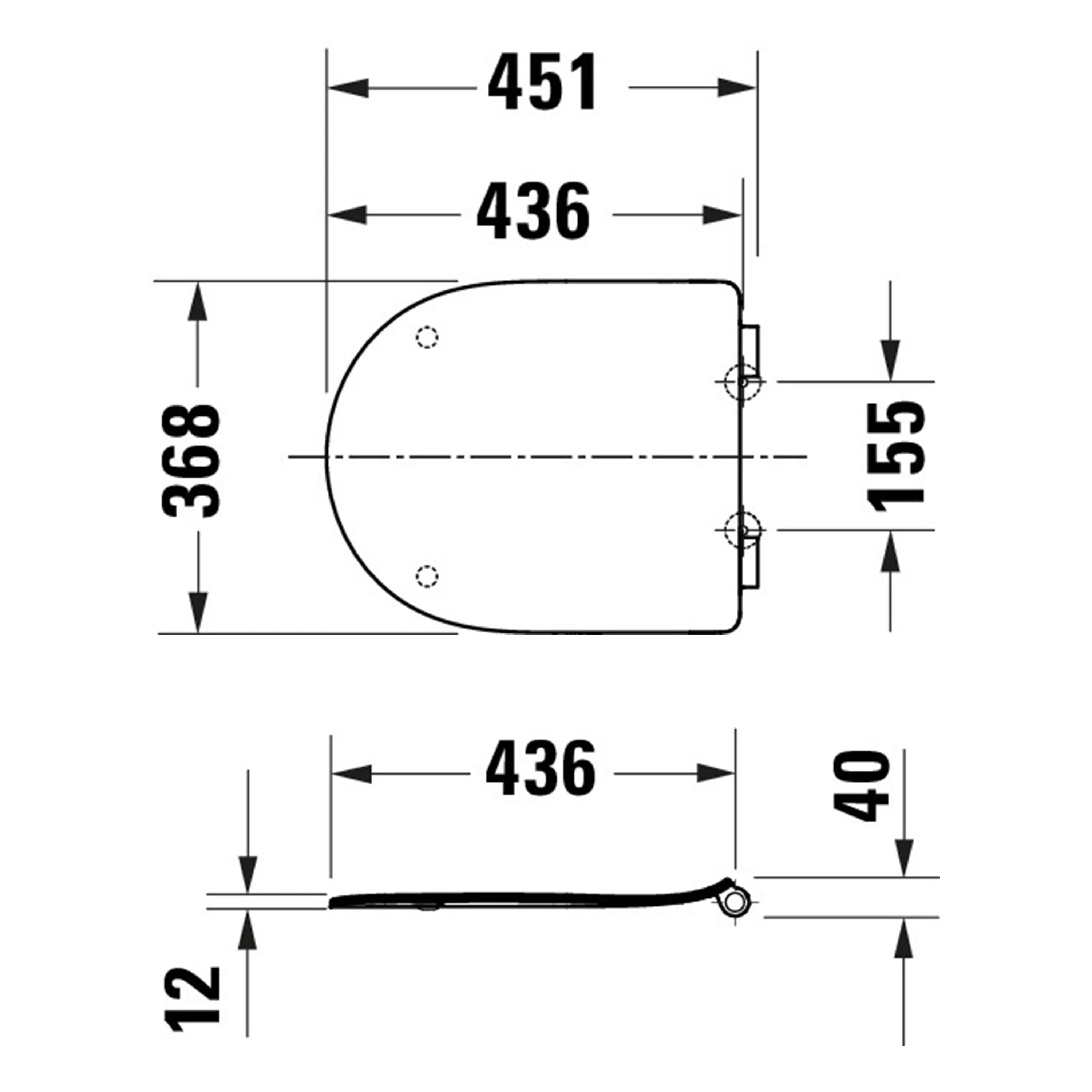 Duravit Univavo universal toiletsæde med soft-close, rundt  - Image 4