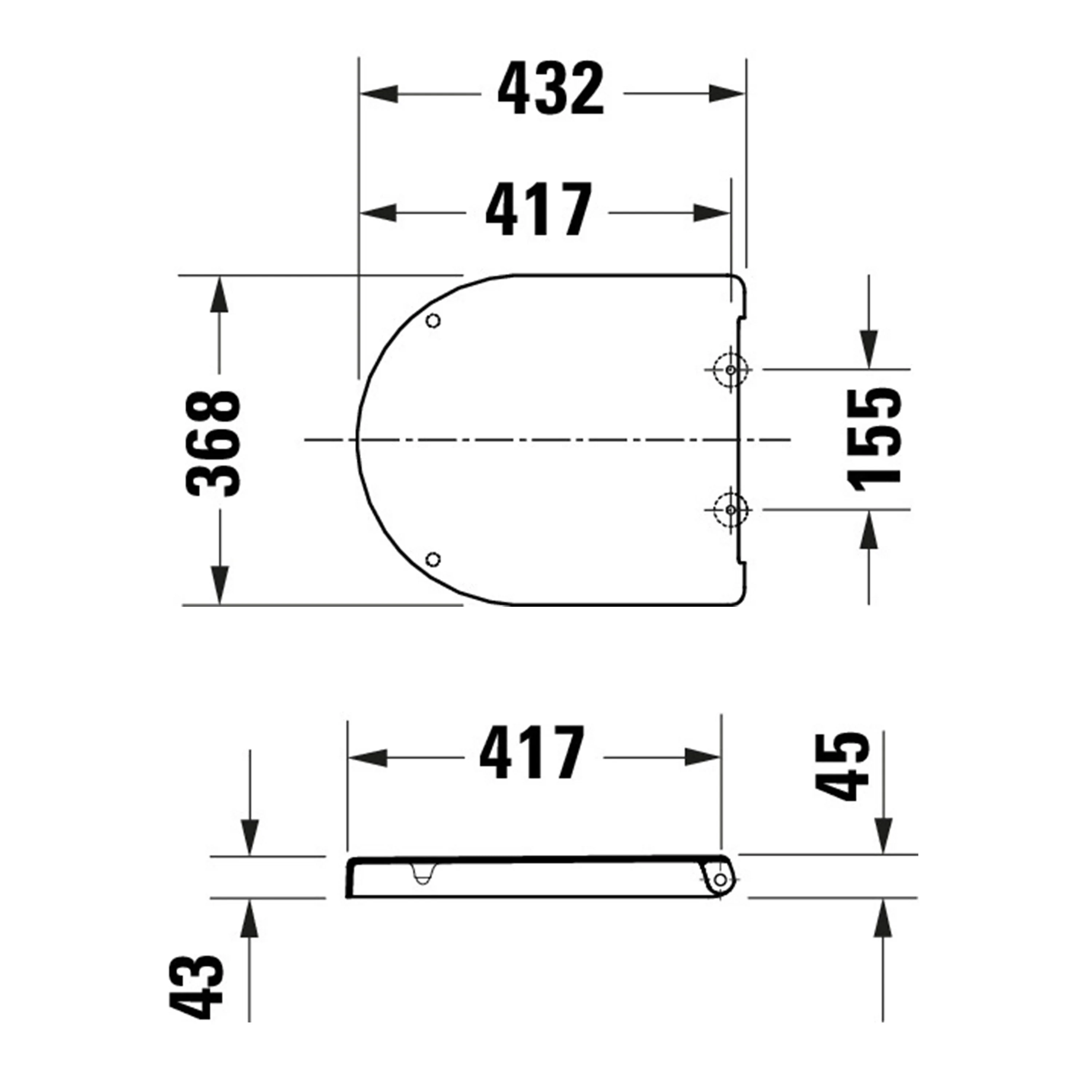 Duravit Univavo universal toiletsæde med soft-close, rundt  - Image 4